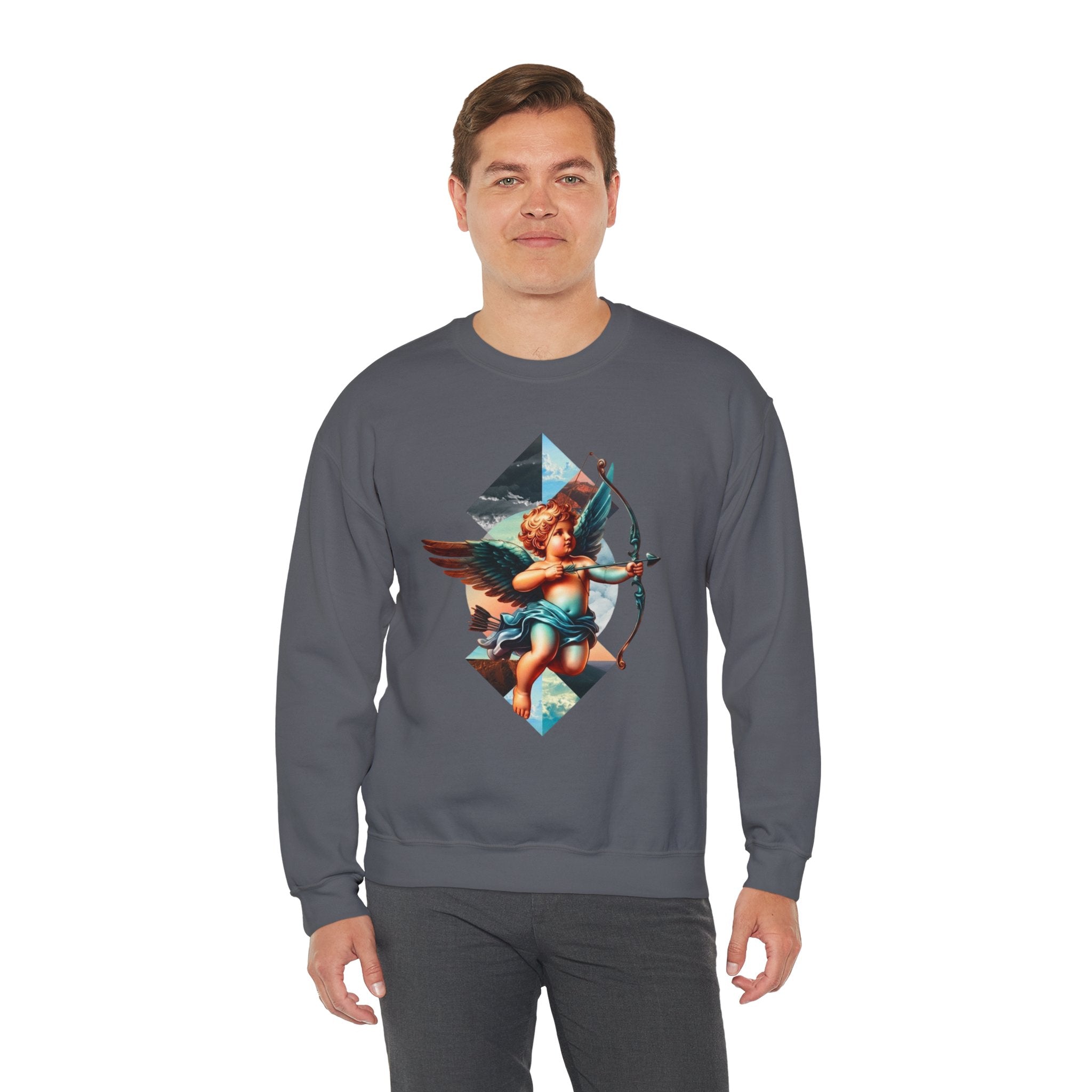 Cupid's Bow Blue + Arrow - Love, Infiniti Unisex Crewneck Sweater