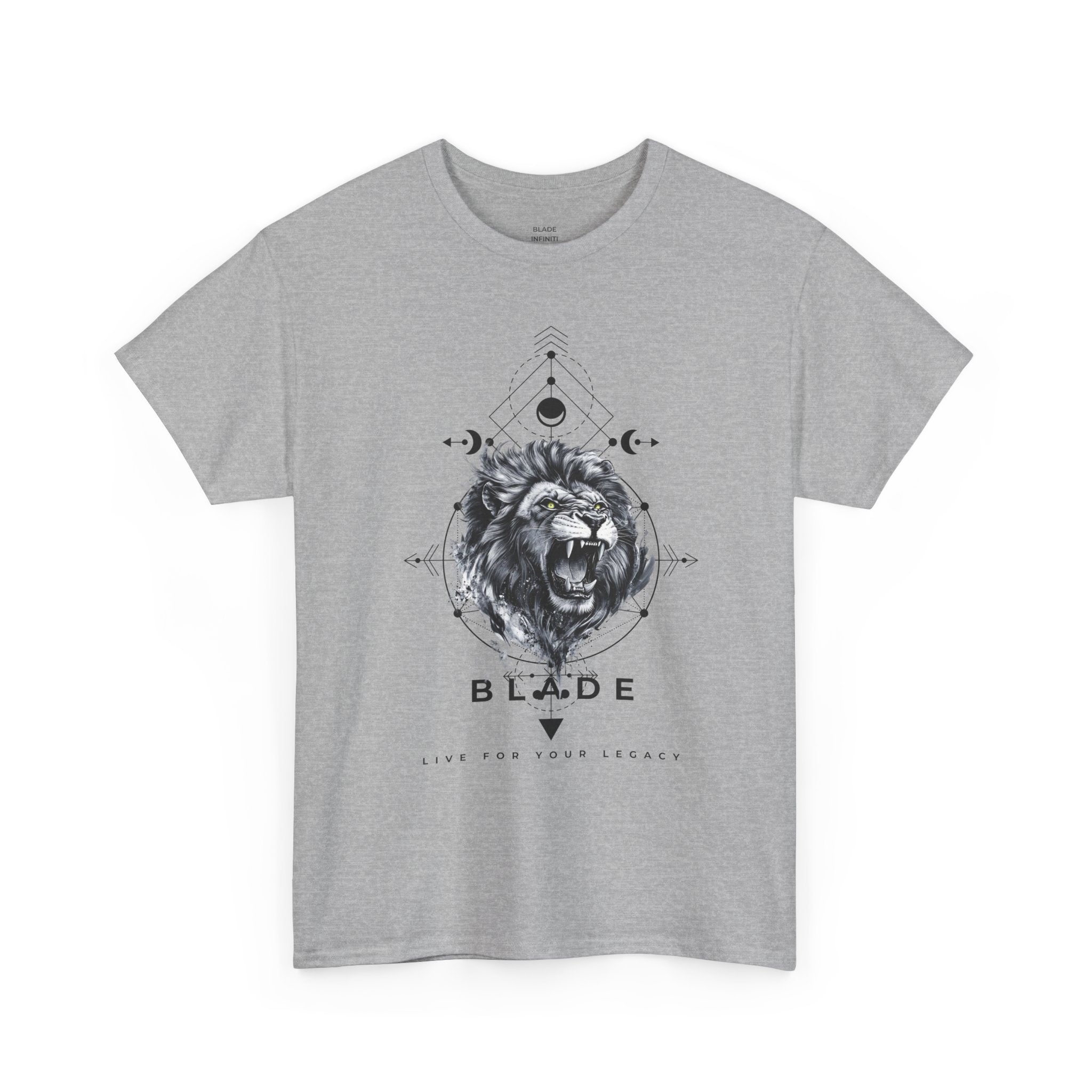 Geometric King Black TX Lion T-Shirt