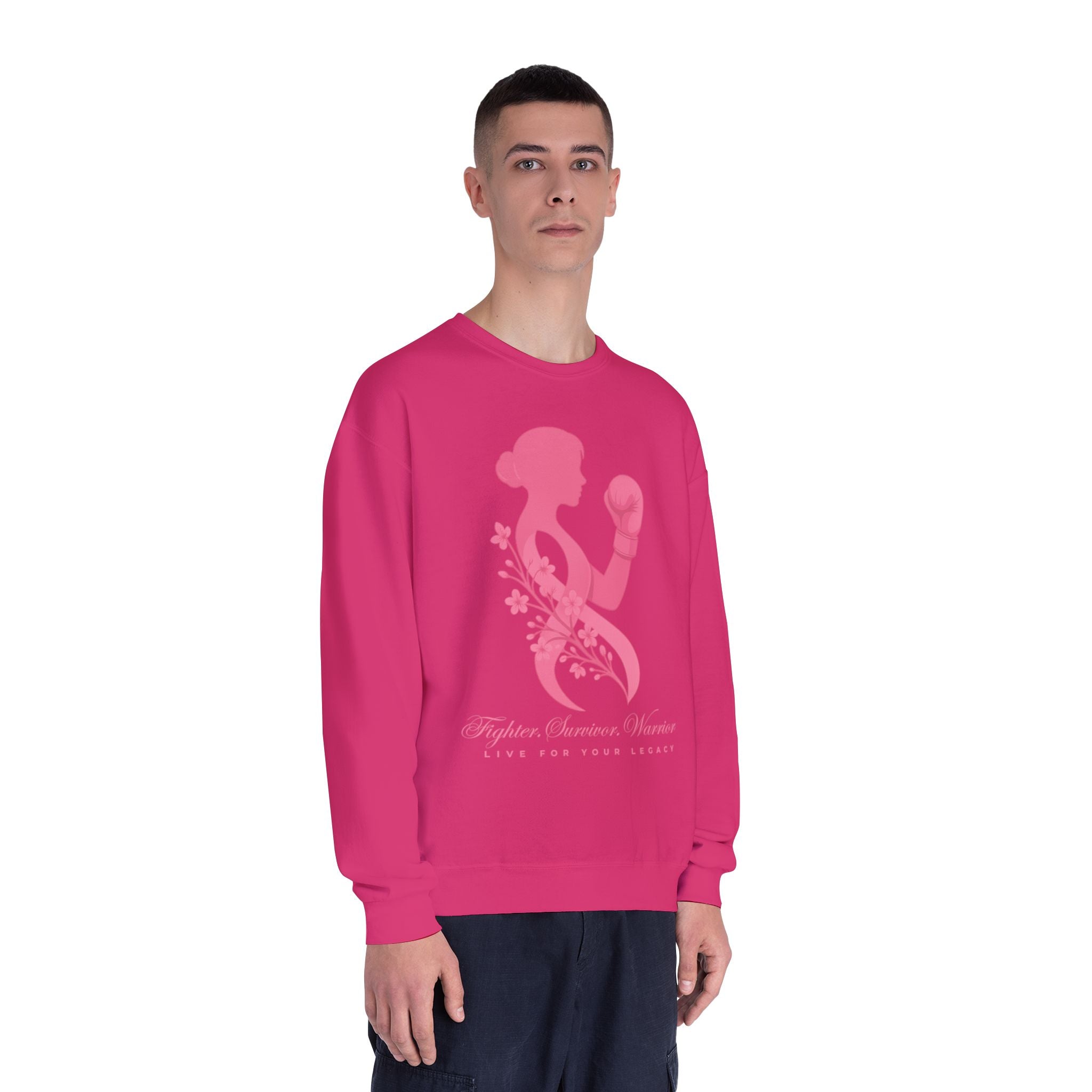 Fighter. Survivor. Warrior | Breast Cancer Sweatshirt/Sweater