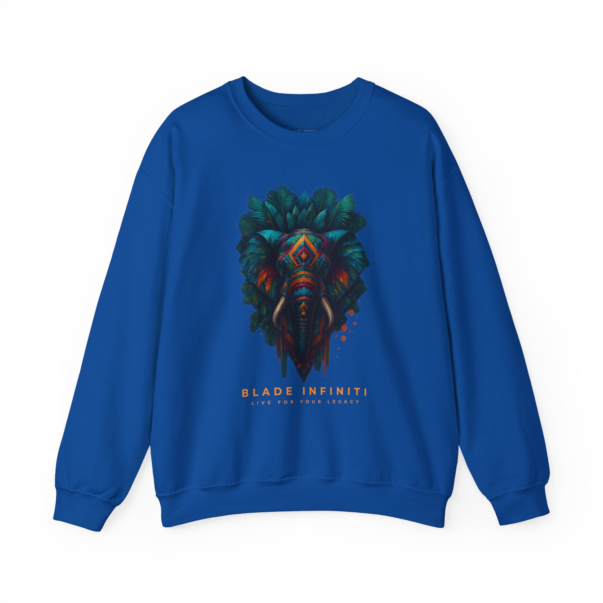Midnight Tiki Elephant Unisex Crewneck Sweater