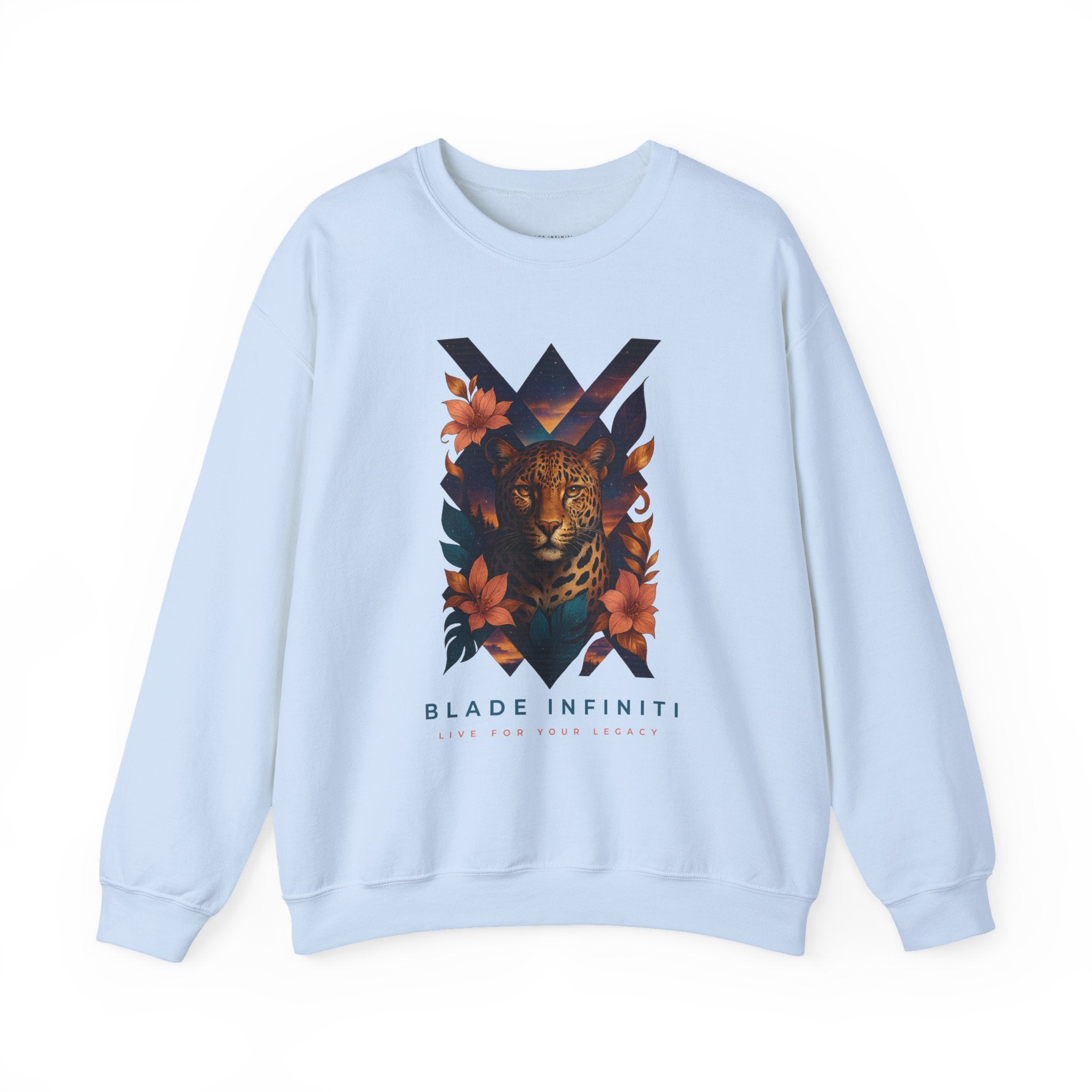 Galactic Jungle Leopard Unisex Crewneck Sweater