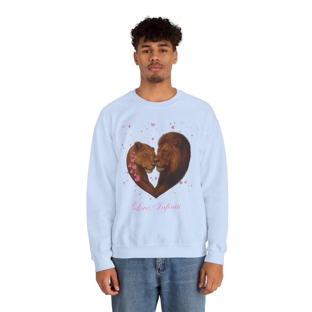 Lion Hearts - Love, Infiniti Unisex Crewneck Sweater