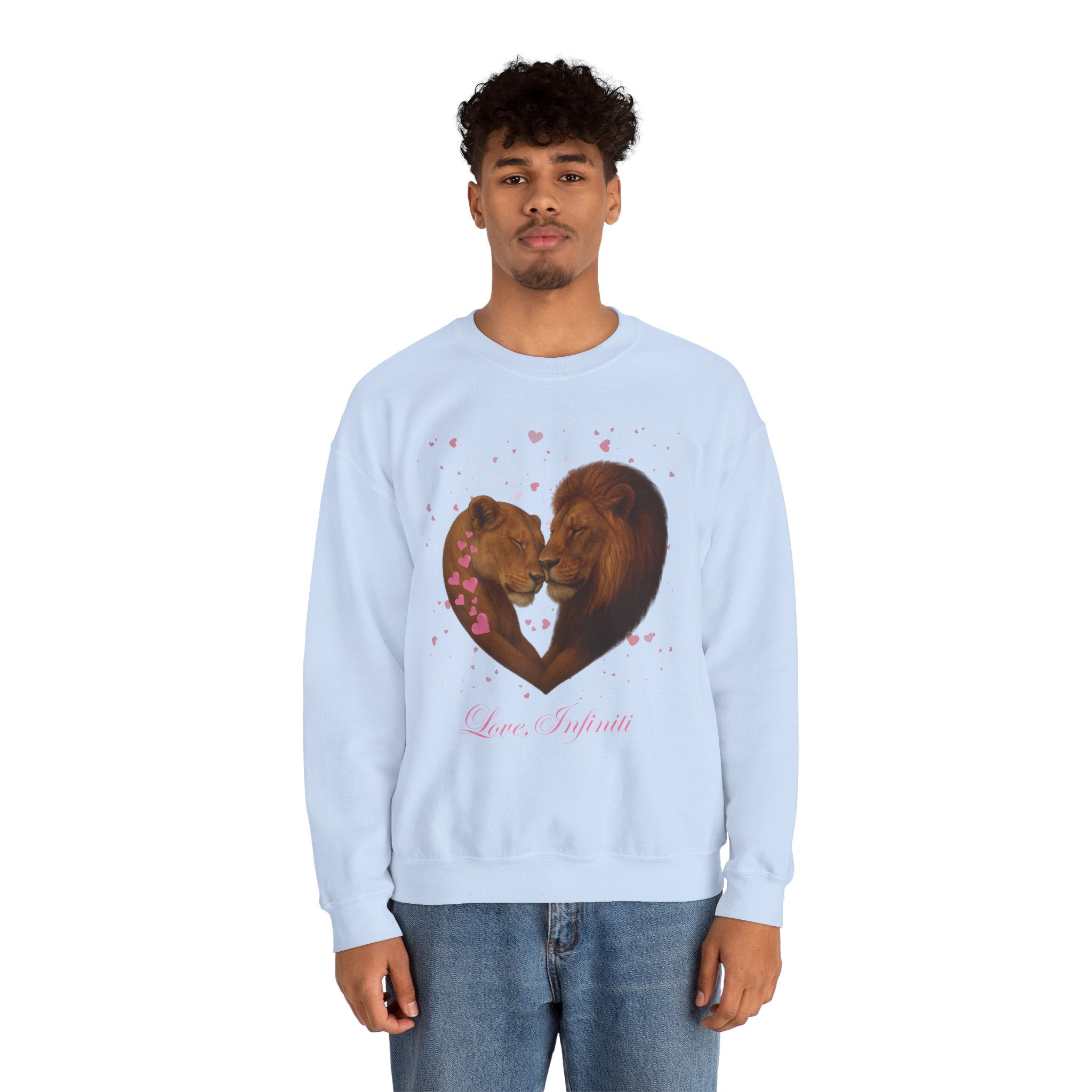 Lion Hearts - Love, Infiniti Unisex Crewneck Sweater