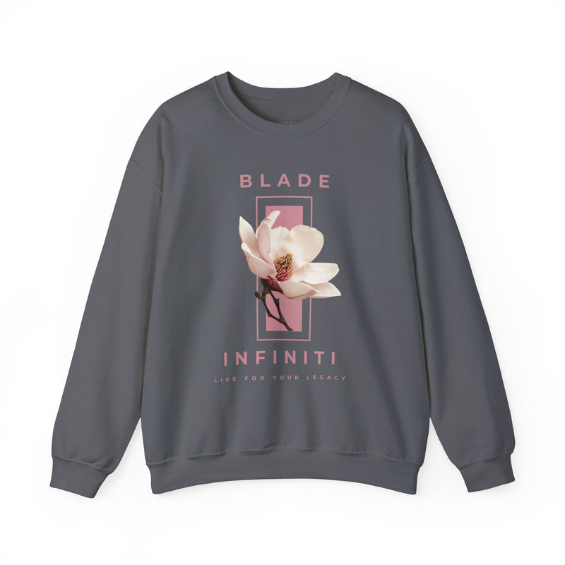 Essence of Infiniti Pink/Cream Floral Crewneck Sweater