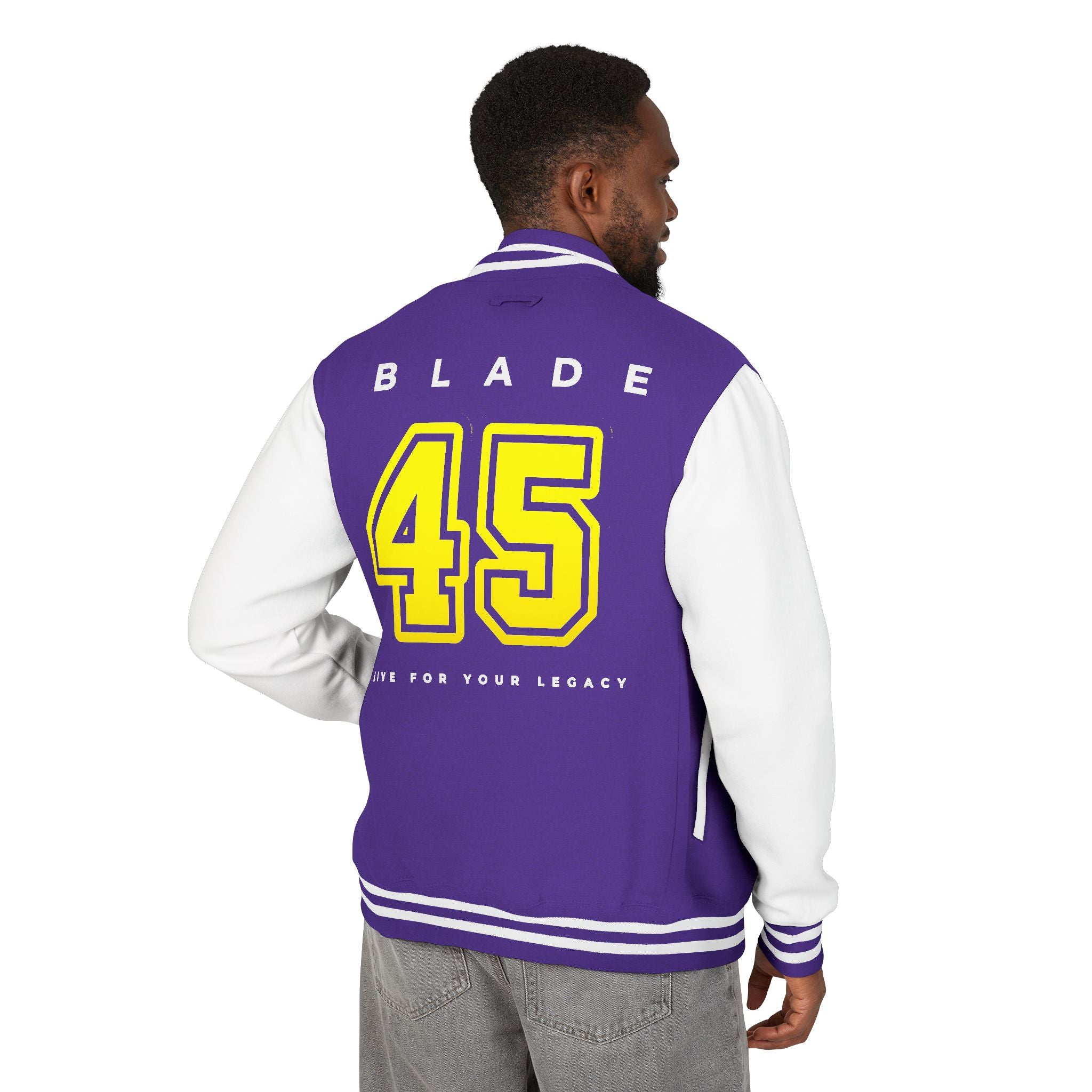 Blade 45 Golden Yellow/White Letterman Jacket