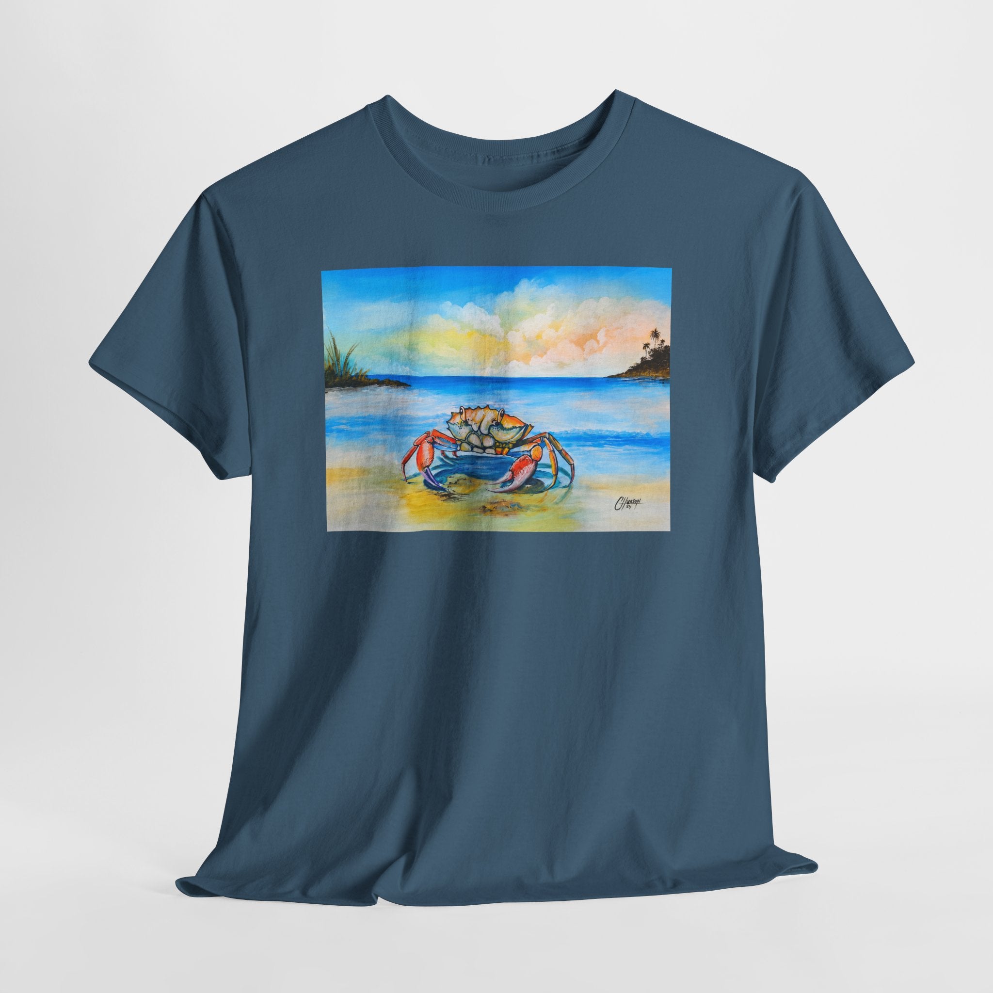 Coastal Crab Beach Sunset T-Shirt
