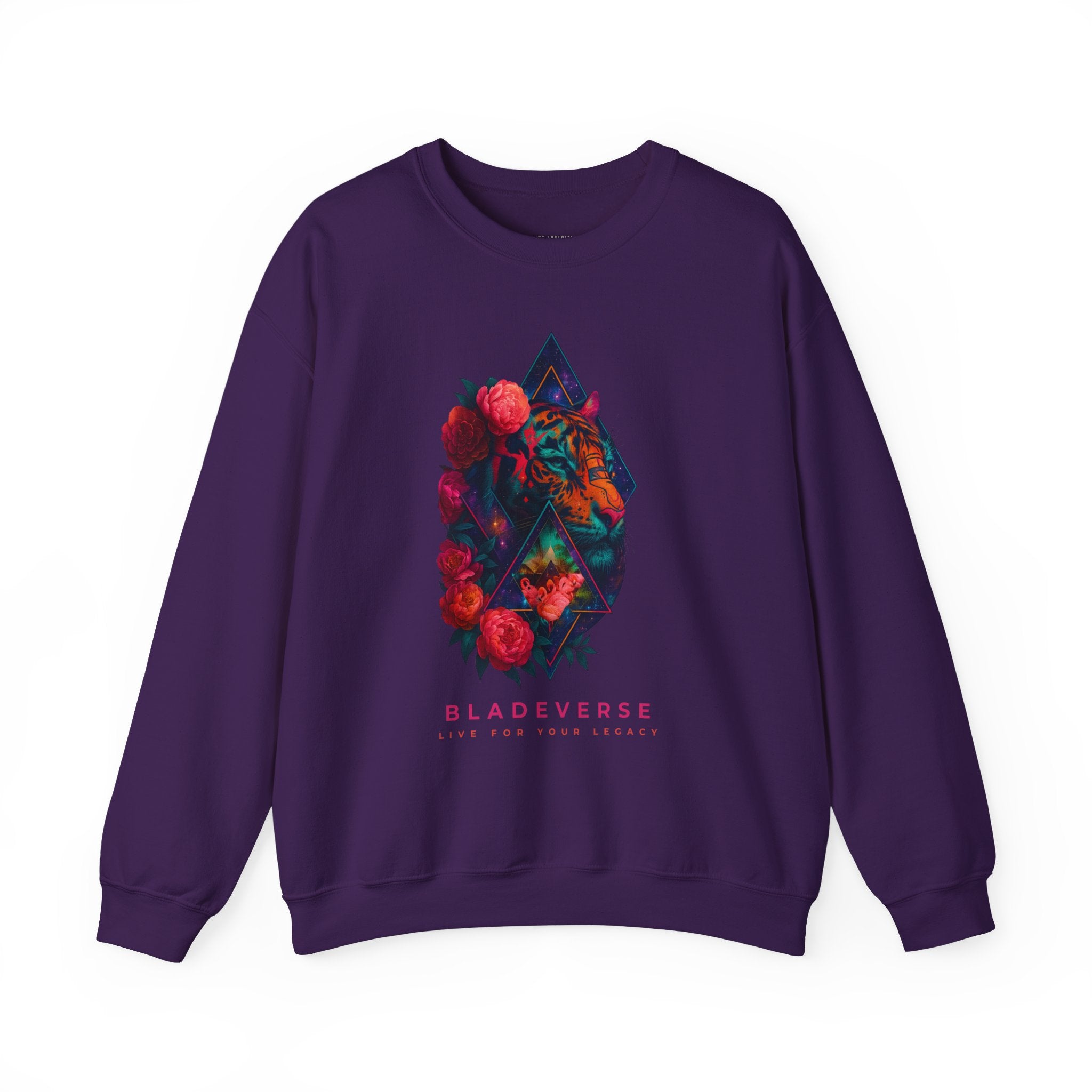 Galactic Floral Tiger Unisex Crewneck Sweater
