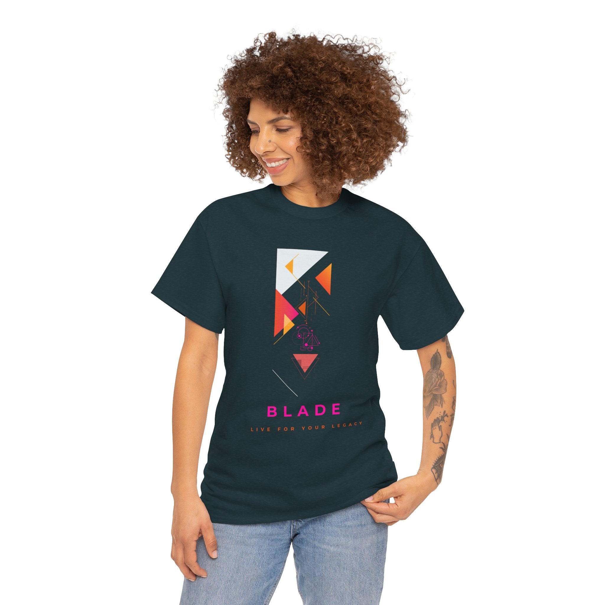 Geometric Odyssey  Pink/Orange T-Shirt