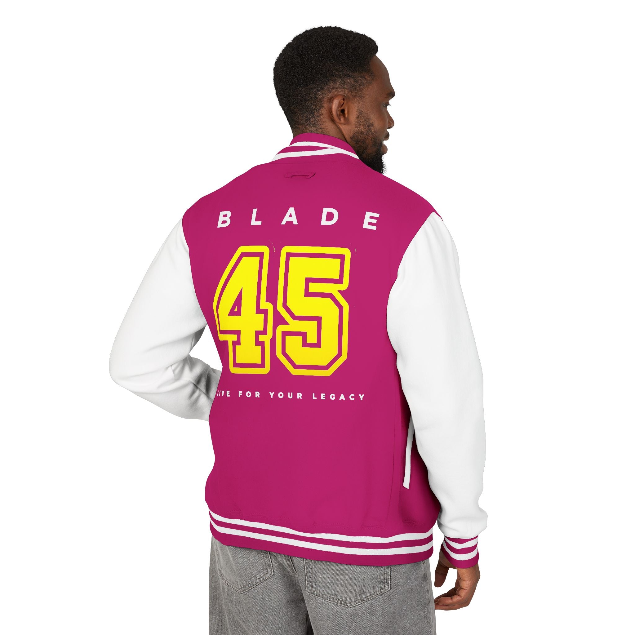 Blade 45 Golden Yellow/White Letterman Jacket