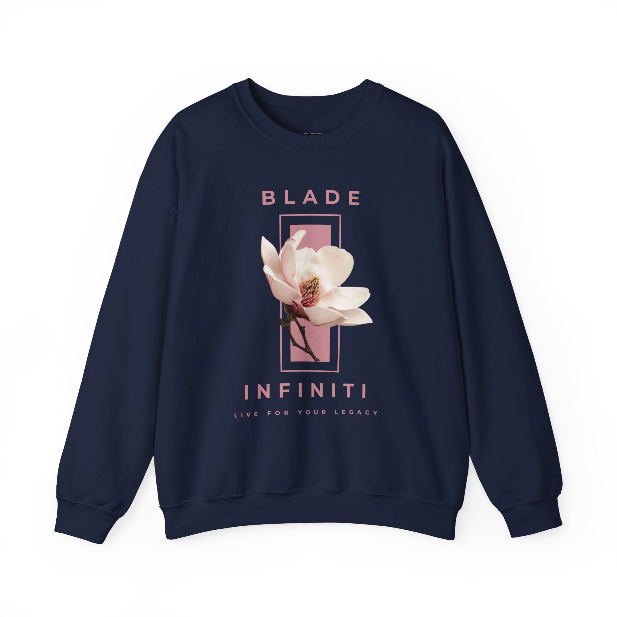 Essence of Infiniti Pink/Cream Floral Crewneck Sweater