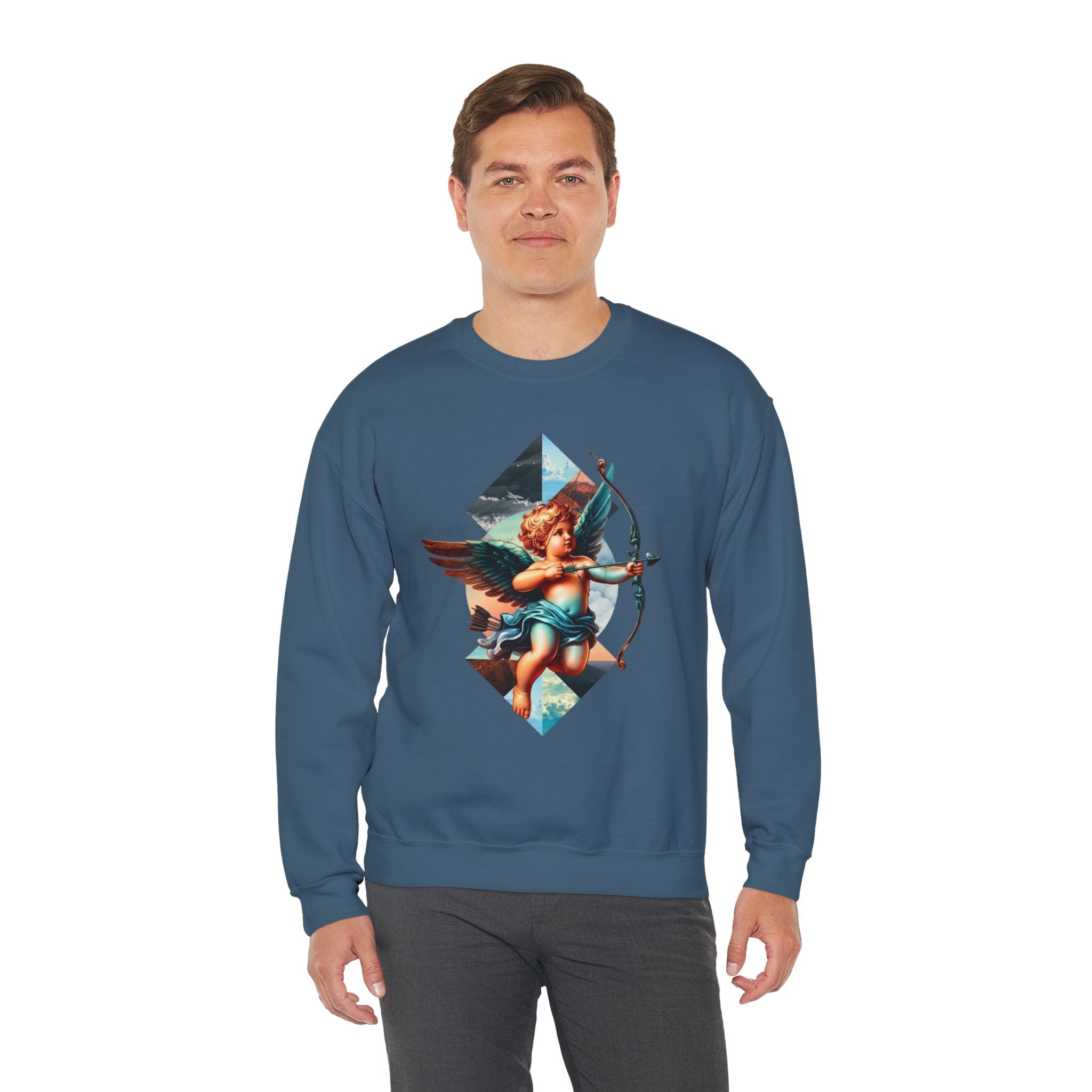 Cupid's Bow Blue + Arrow - Love, Infiniti Unisex Crewneck Sweater