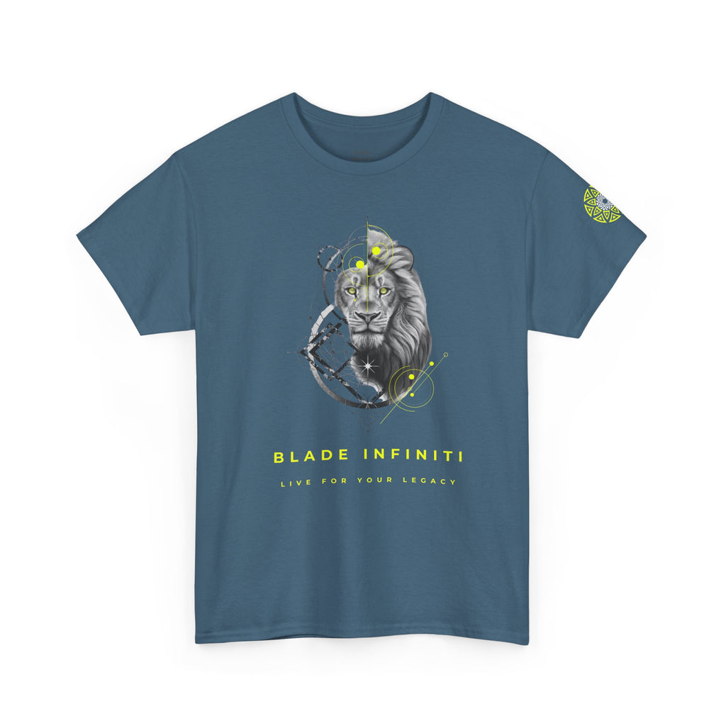 Geometric King Lion Neon Green TX T-Shirt