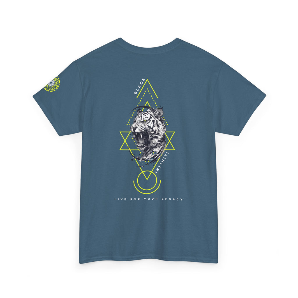 Geometric King Version 2 Neon Green Tiger Back T-Shirt