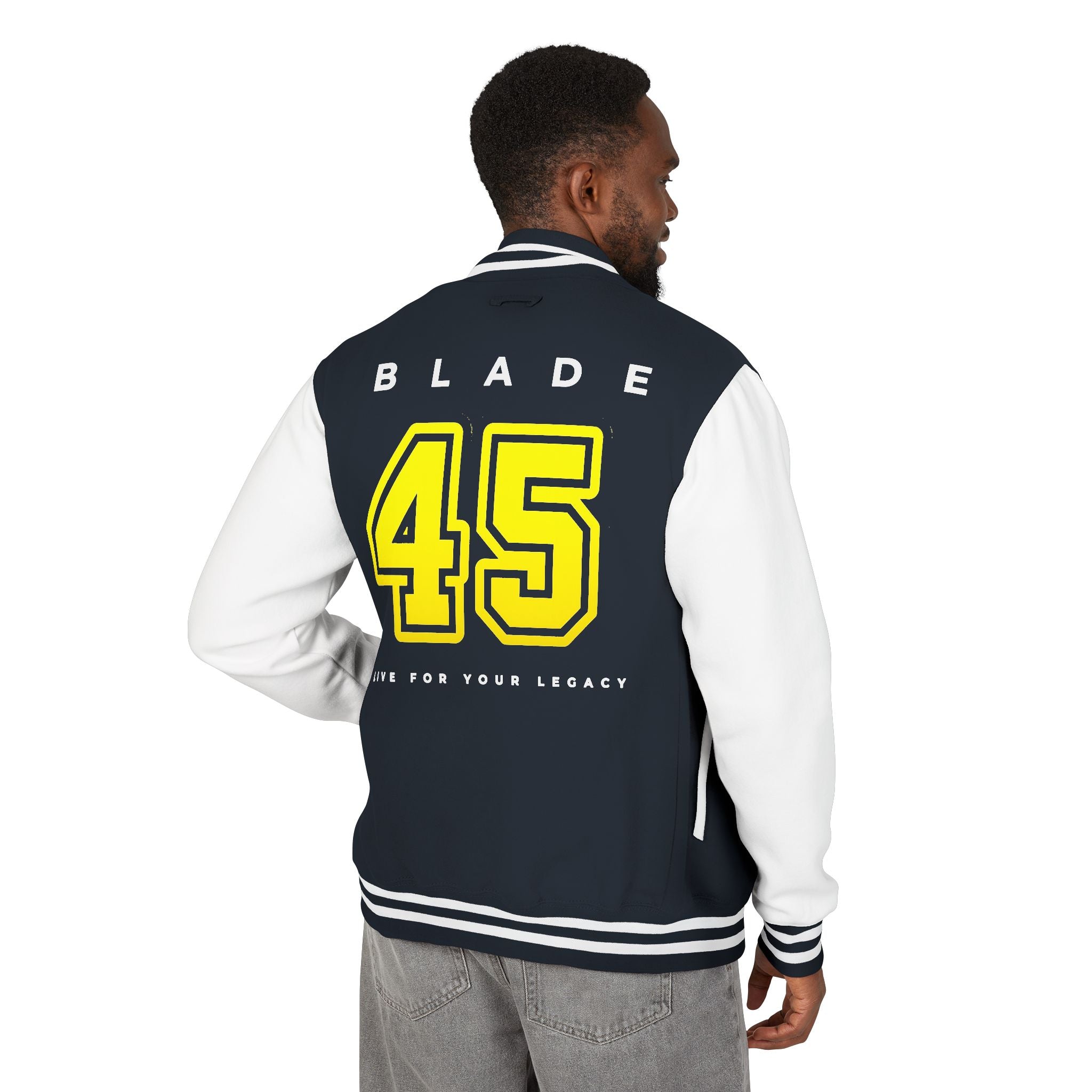 Blade 45 Golden Yellow/White Letterman Jacket