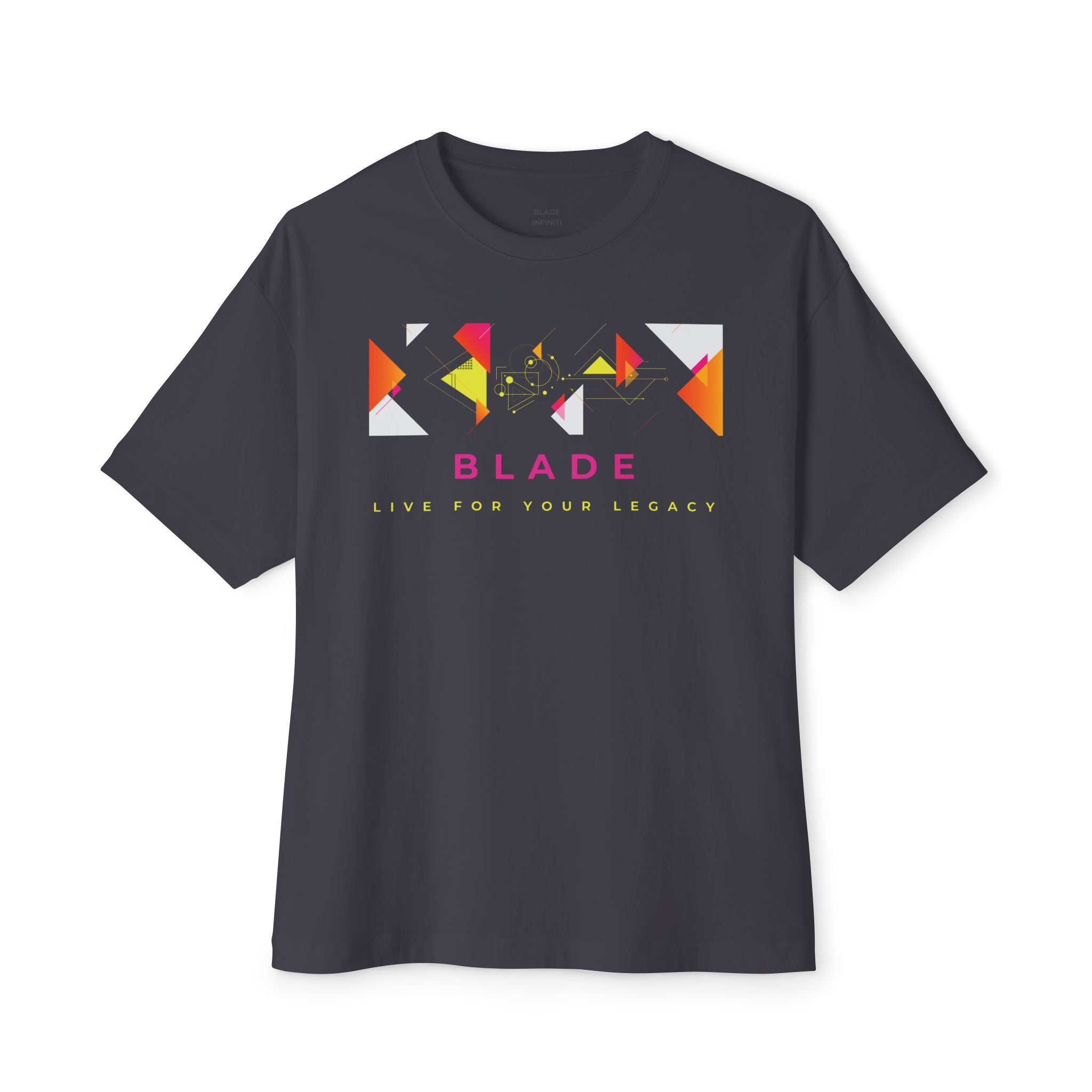 Geometric Odyssey Pink/Green Oversized Boxy T-Shirt