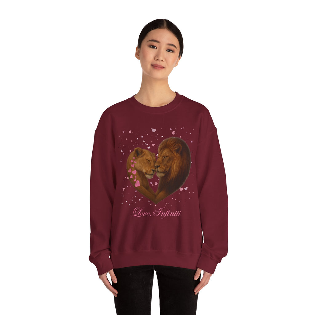 Lion Hearts - Love, Infiniti Unisex Crewneck Sweater