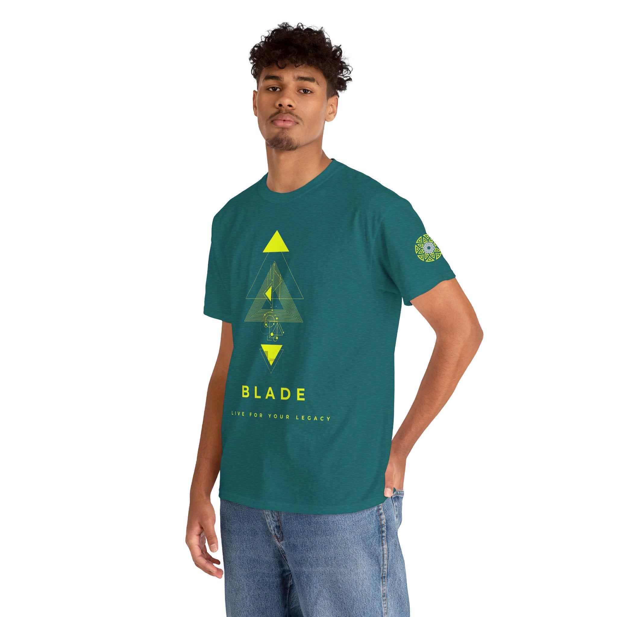 Geometric Odyssey Neon Green TX T-Shirt