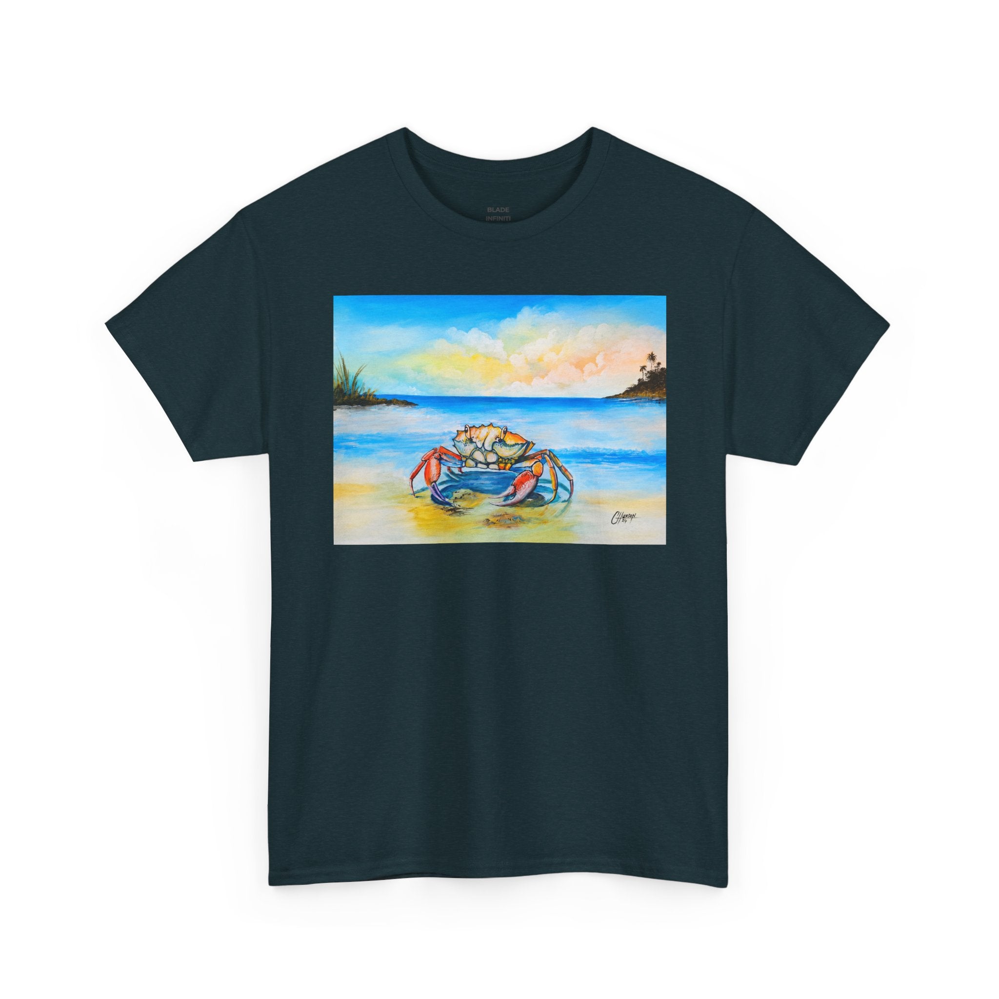 Coastal Crab Beach Sunset T-Shirt
