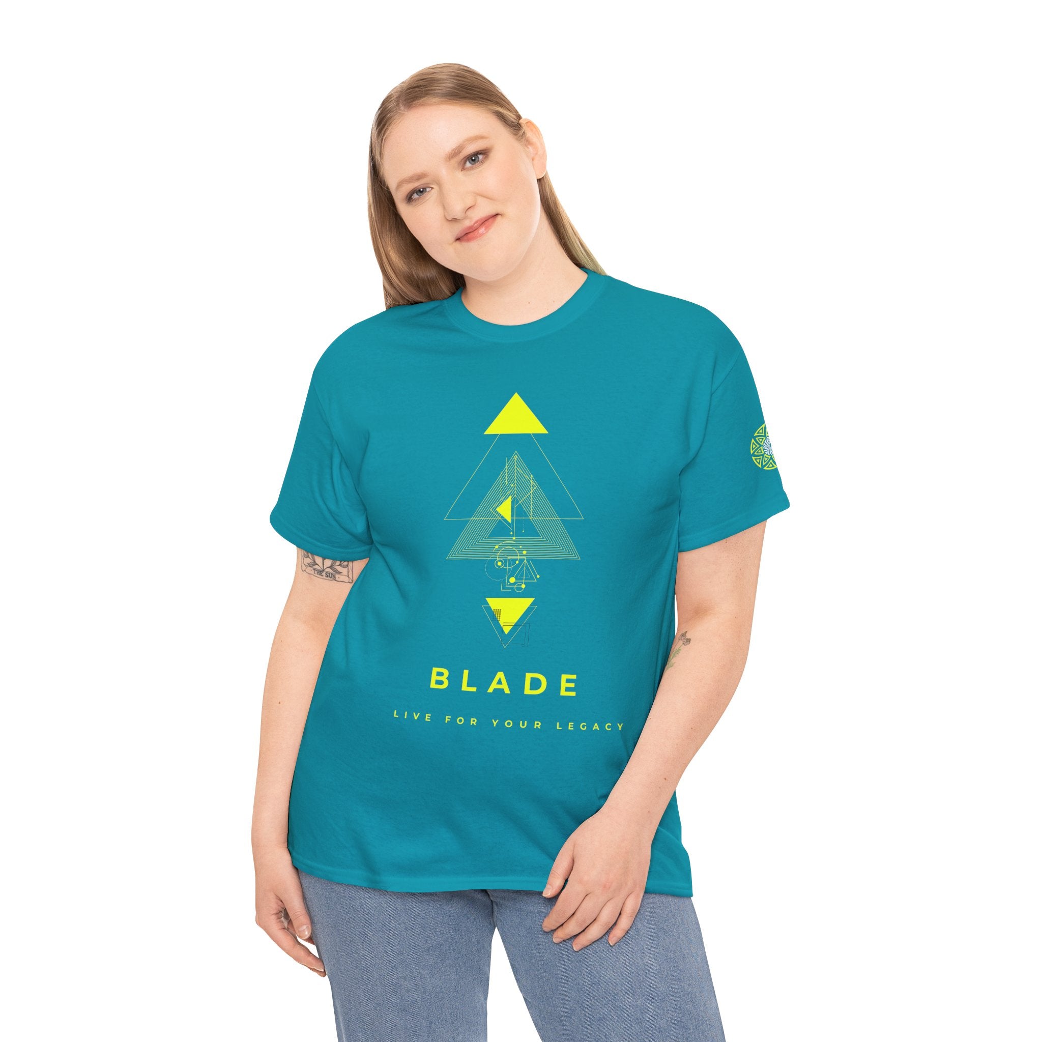 Geometric Odyssey Neon Green TX T-Shirt