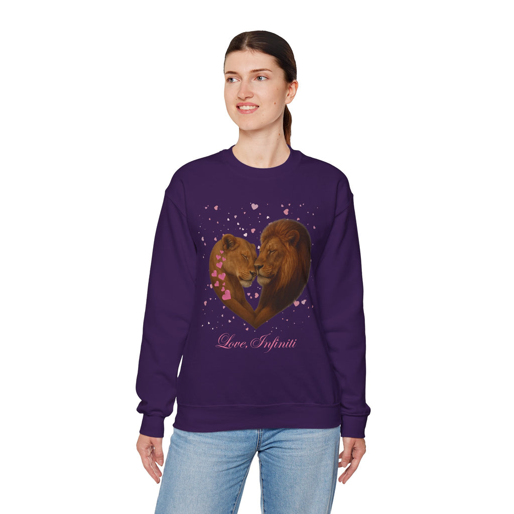 Lion Hearts - Love, Infiniti Unisex Crewneck Sweater
