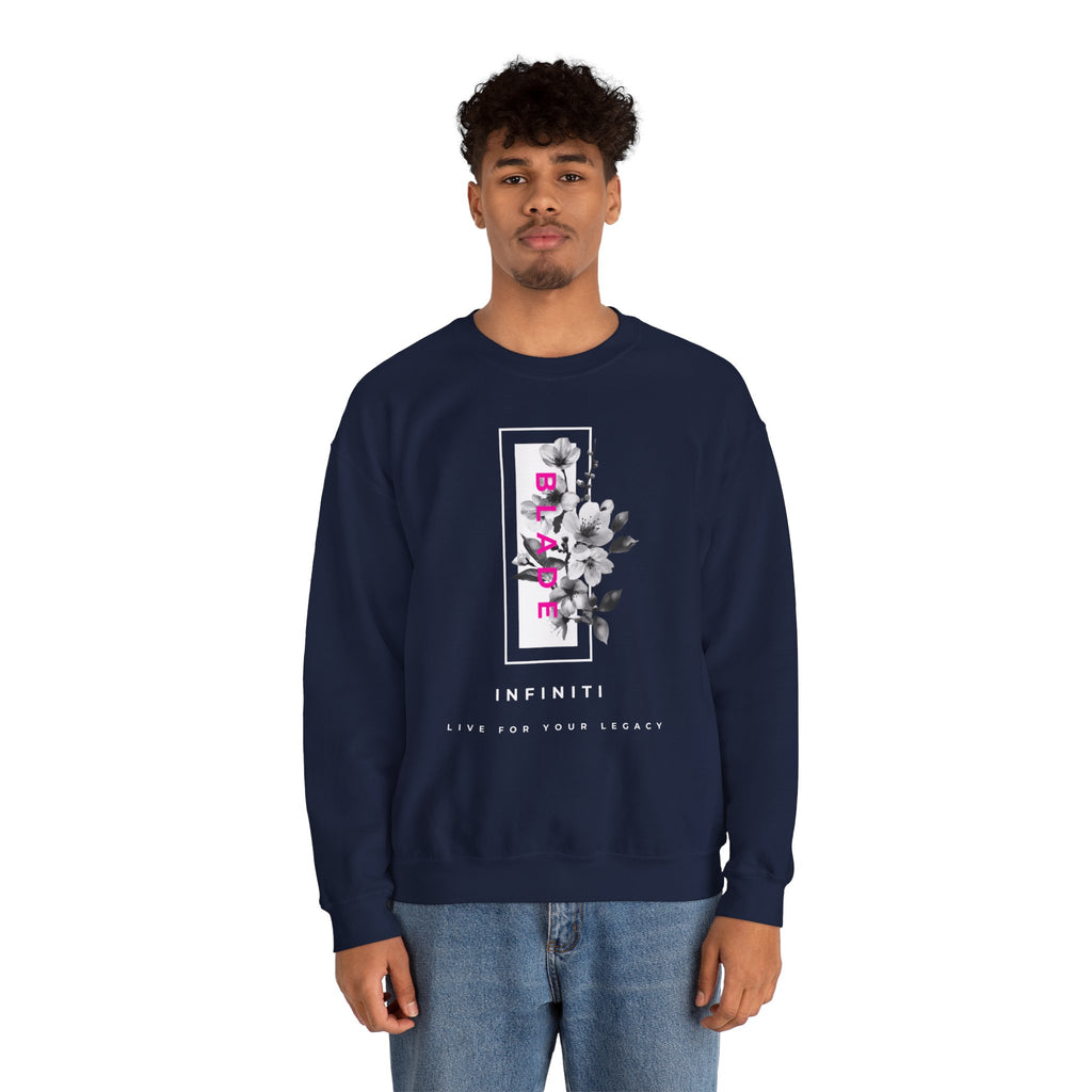 Bloom Bae Deep Pink Floral Unisex Crewneck Sweater