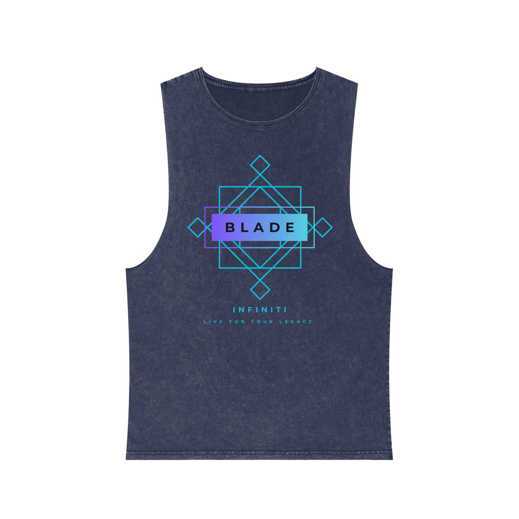 Geometric Infiniti Aqua/Purple Ombre Tank Top