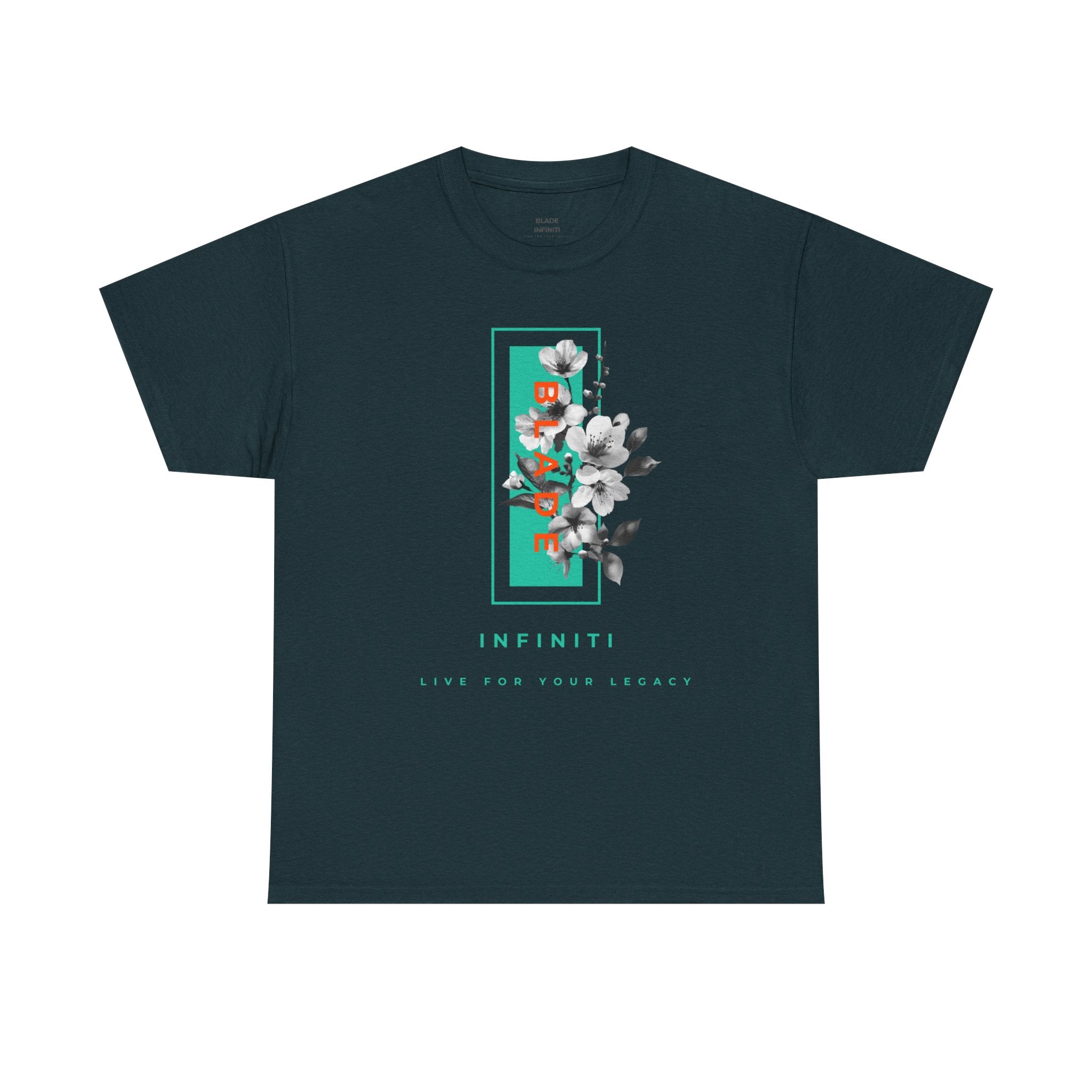 Bloom Bae Teal/Orange Floral T-Shirt