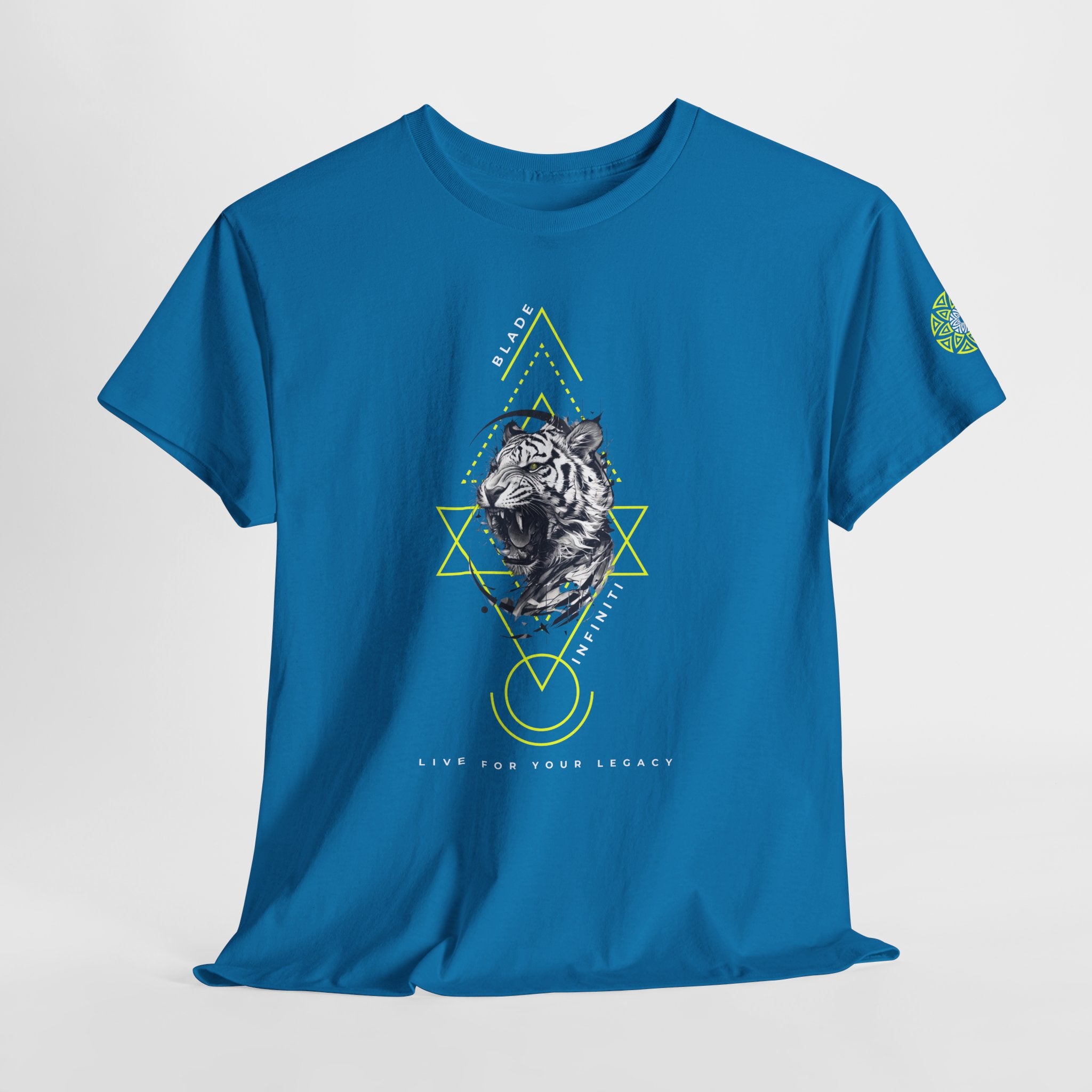 Geometric King Neon Green Tiger T-Shirt