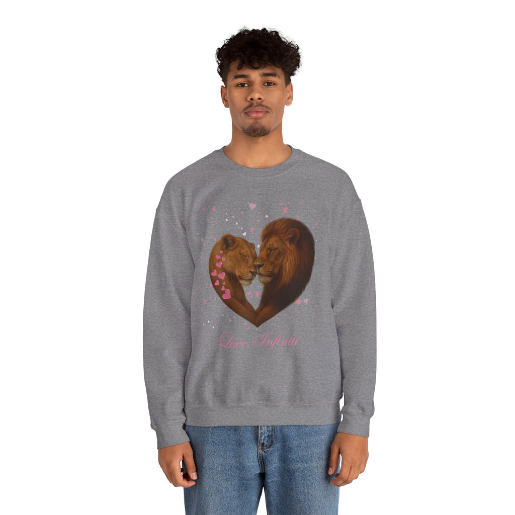 Lion Hearts - Love, Infiniti Unisex Crewneck Sweater