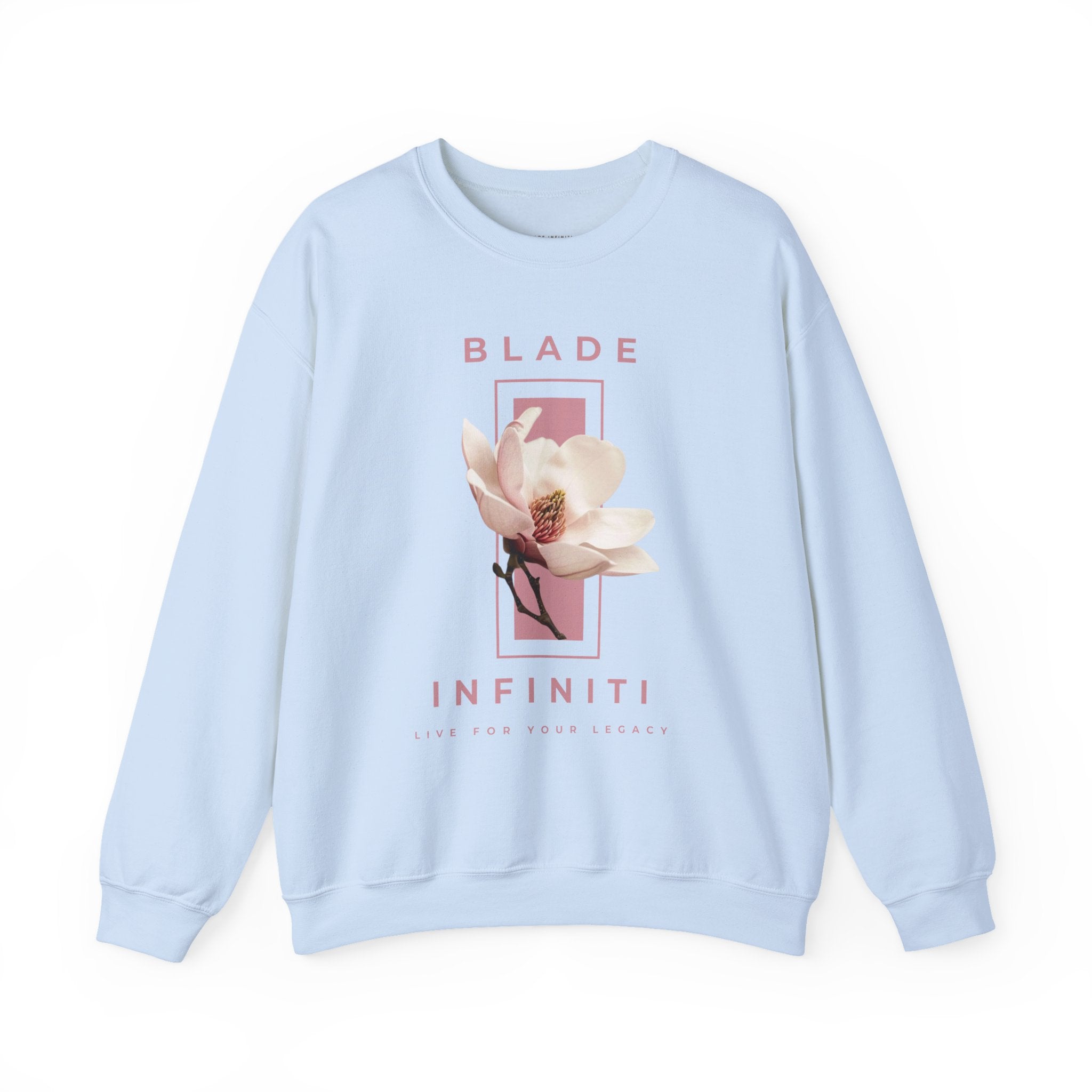 Essence of Infiniti Pink/Cream Floral Crewneck Sweater