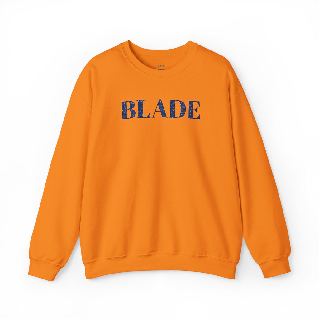 Blade Minimal Blue Sparkle Crewneck Sweater