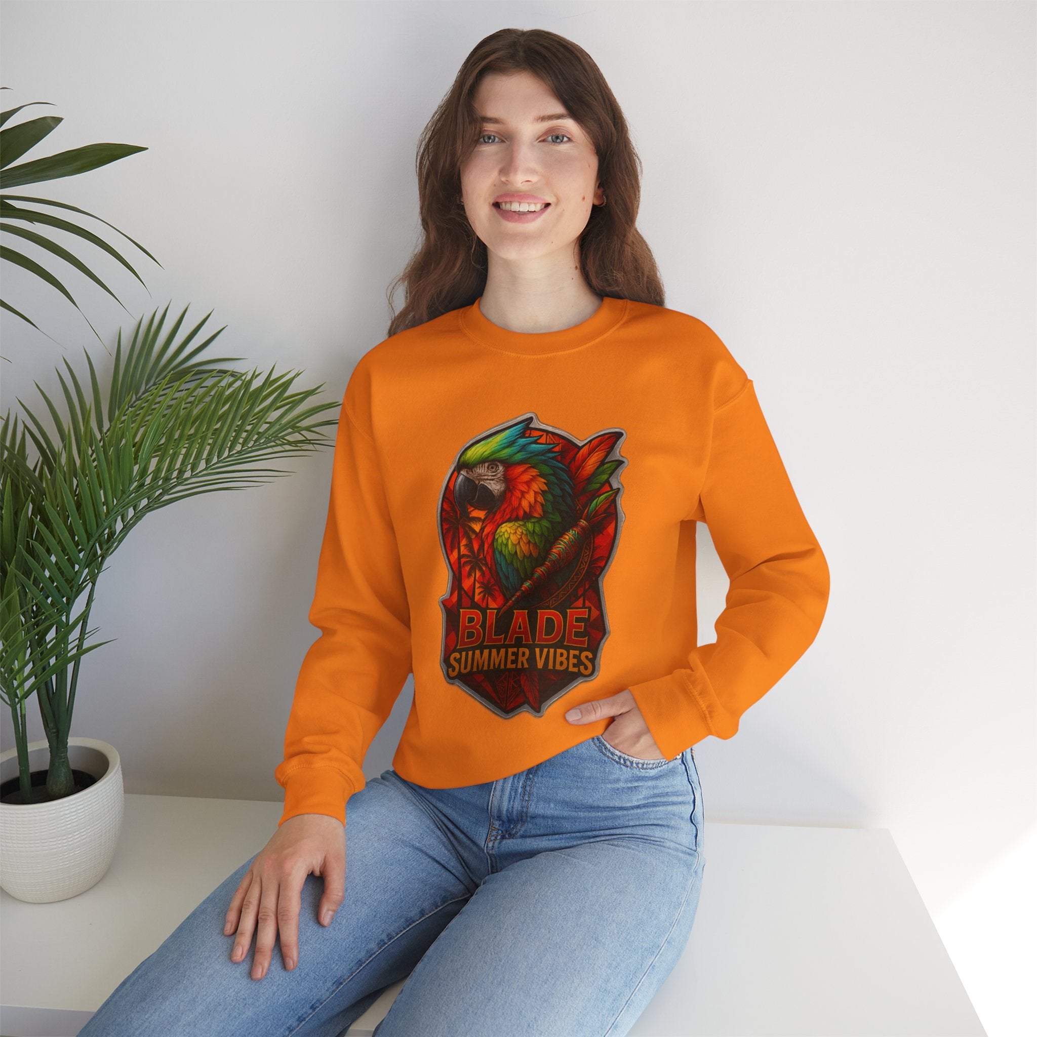 Aztec Parrot Unisex Crewneck Sweater