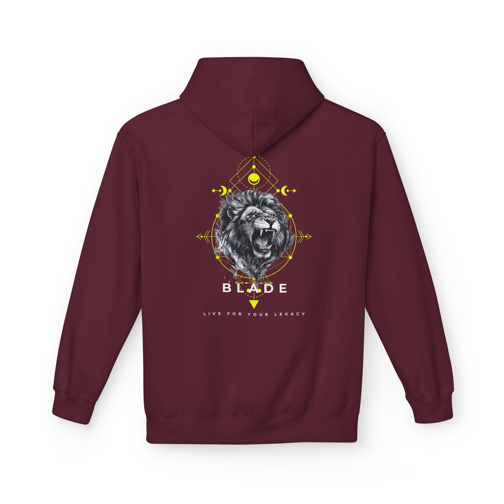 Geometric King White TX Lion Hoodie