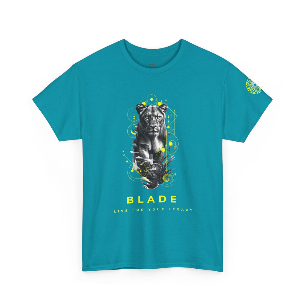 Geometric Reign Neon Green TX Panther T-Shirt