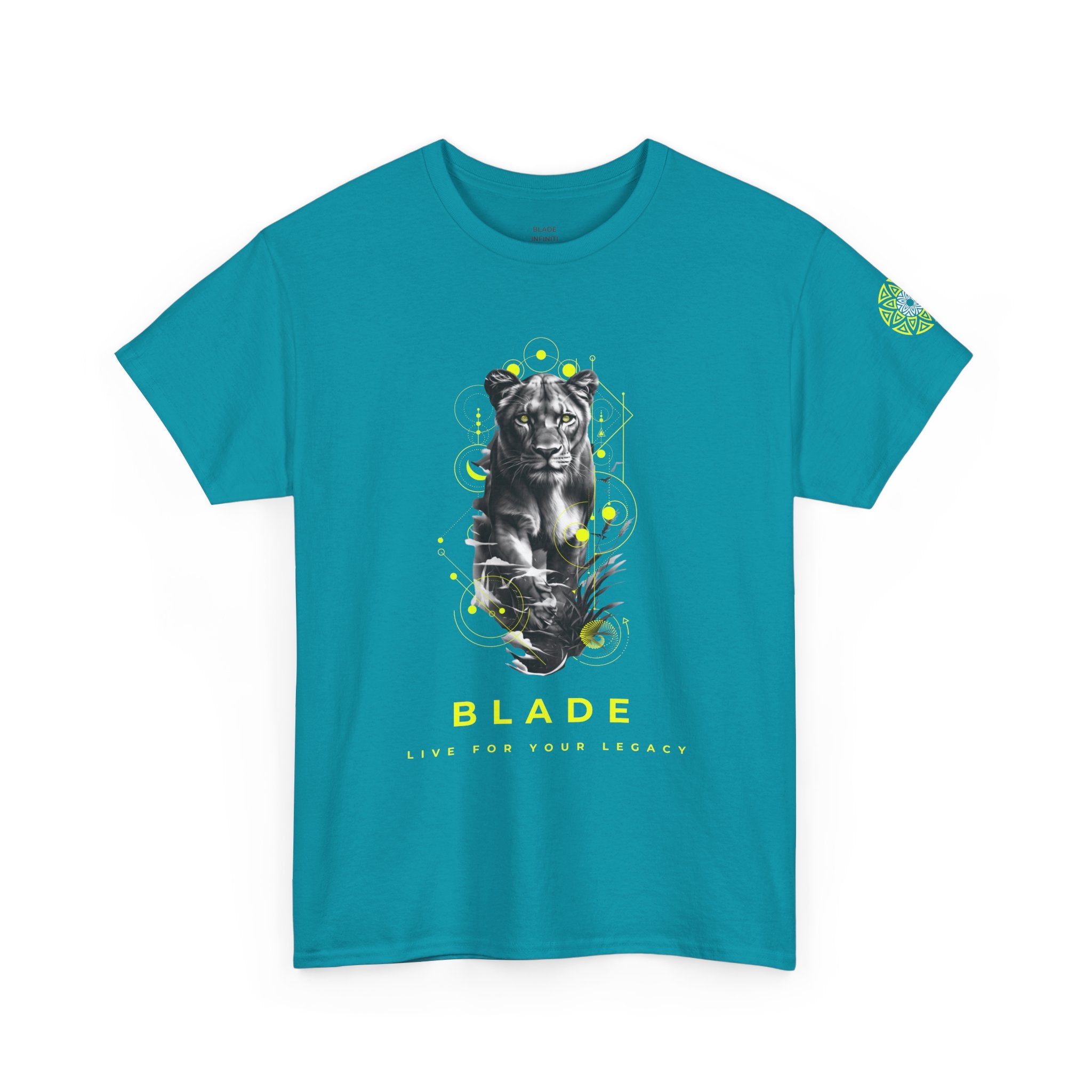 Geometric Reign Neon Green TX Panther T-Shirt
