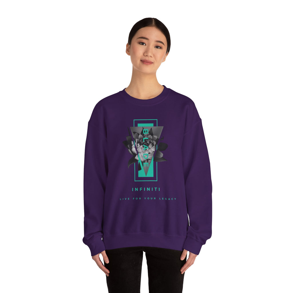 Flora Essence Teal Floral Unisex Crewneck Sweater