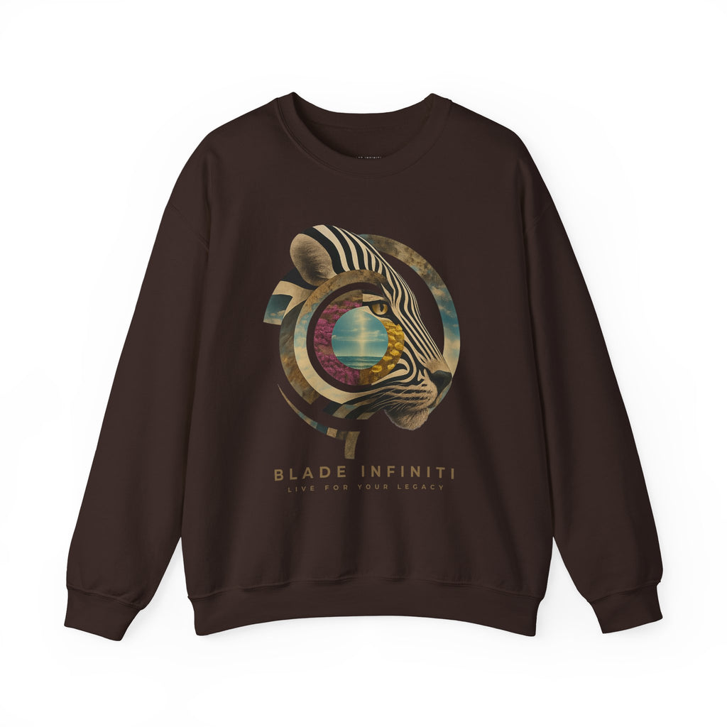 Safari Bloom Tiger Unisex Crewneck Sweater