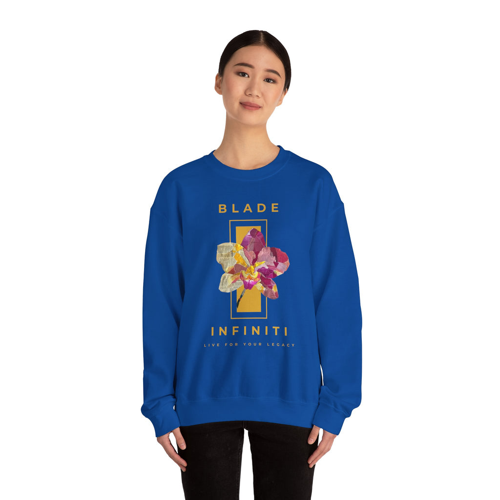 Essence of Infiniti Yellow Floral Unisex Crewneck Sweater