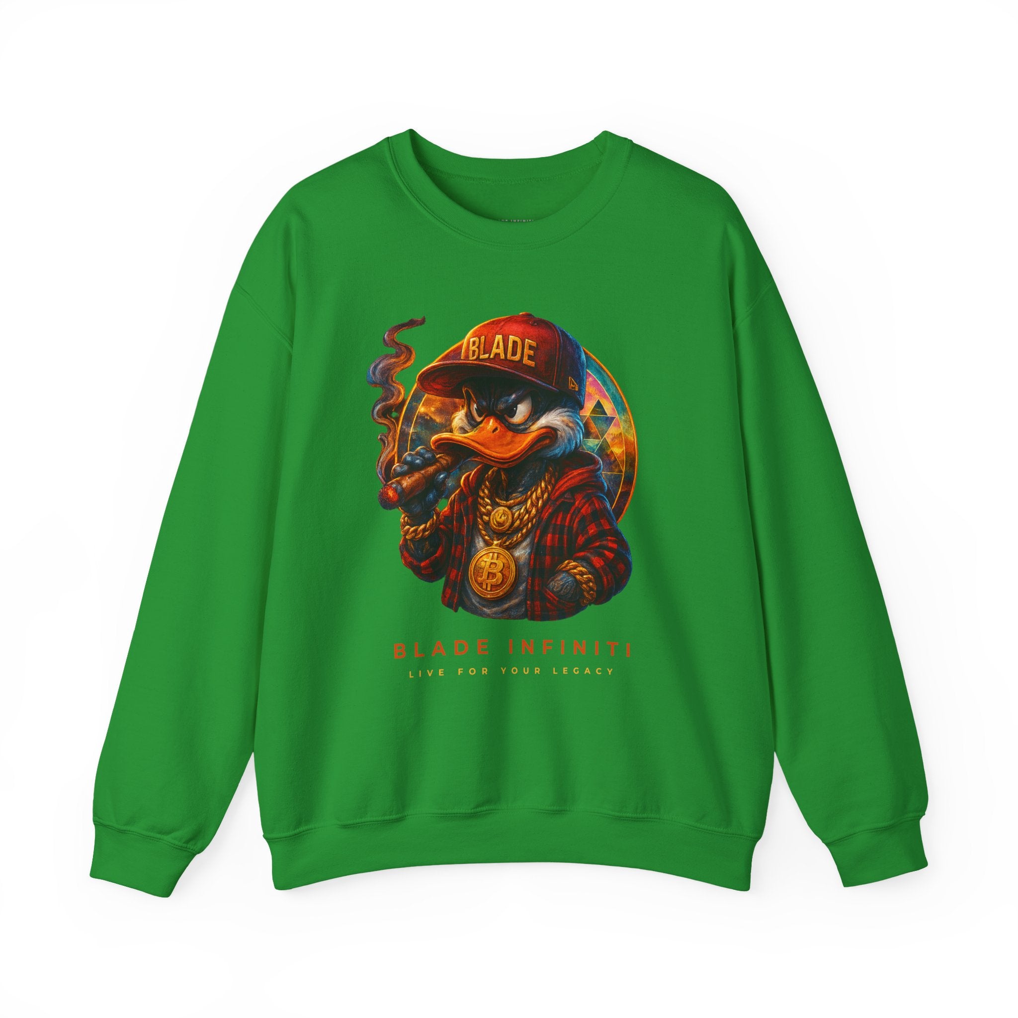 Galactic Weed/Pot Duck Unisex Crewneck Sweater