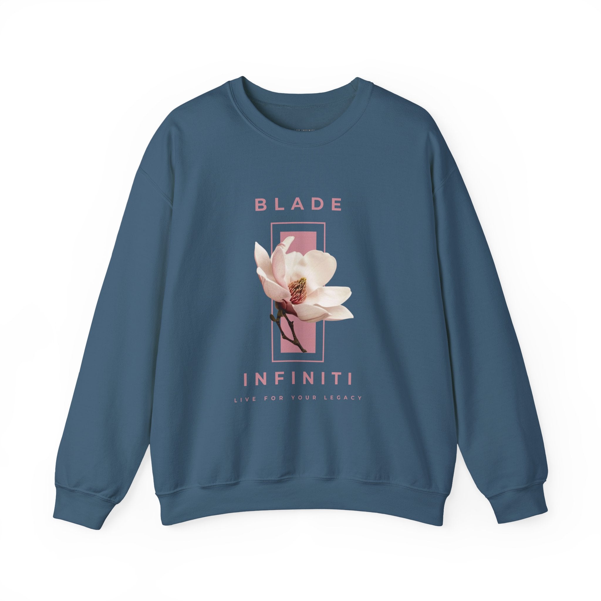 Essence of Infiniti Pink/Cream Floral Crewneck Sweater