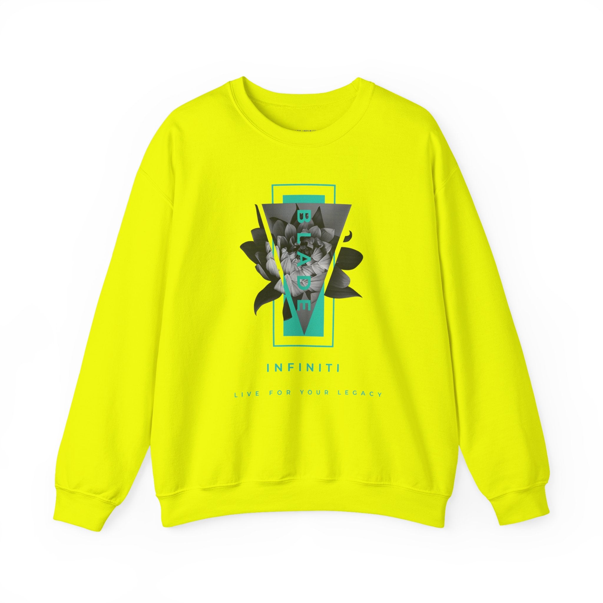 Flora Essence Teal Floral Unisex Crewneck Sweater