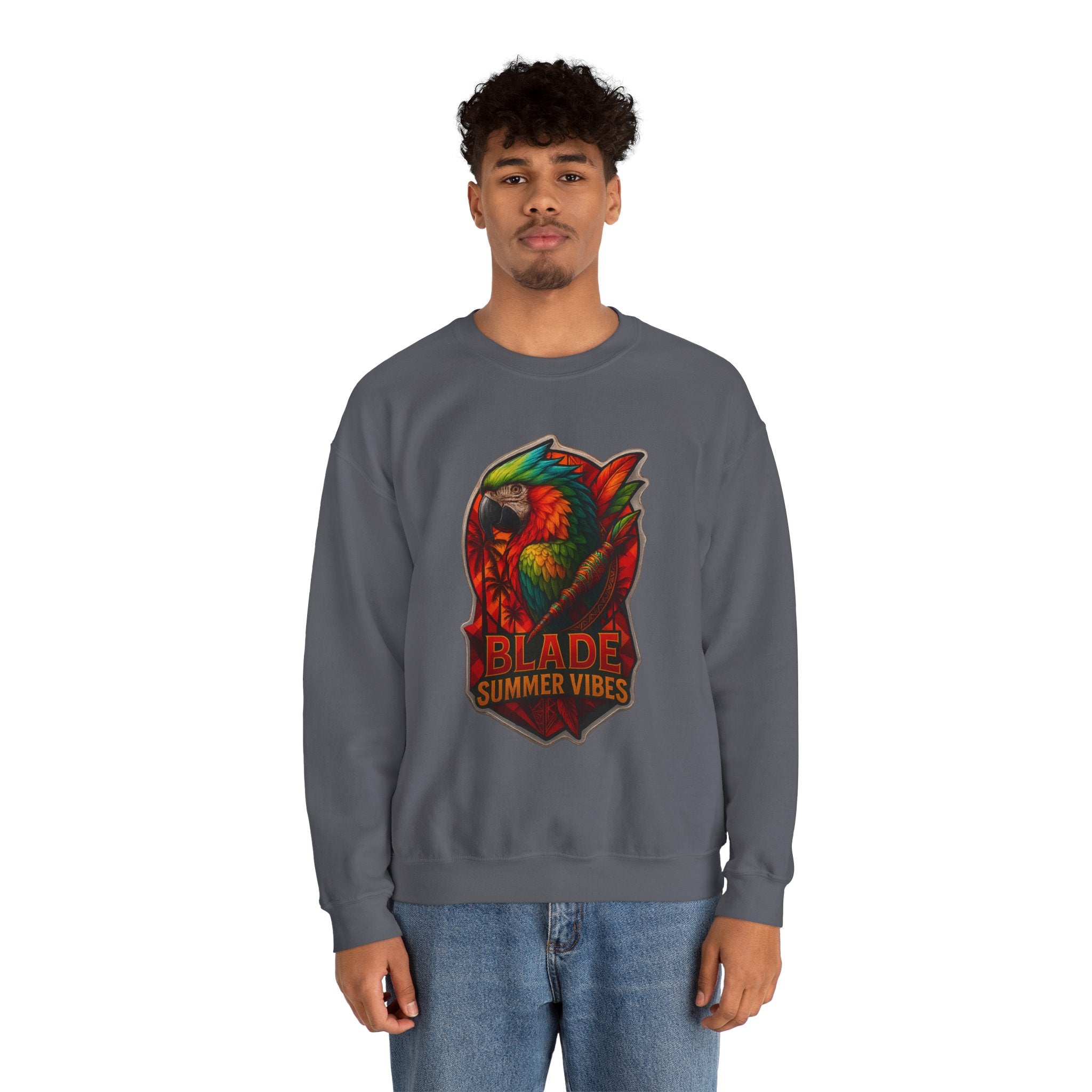 Aztec Parrot Unisex Crewneck Sweater