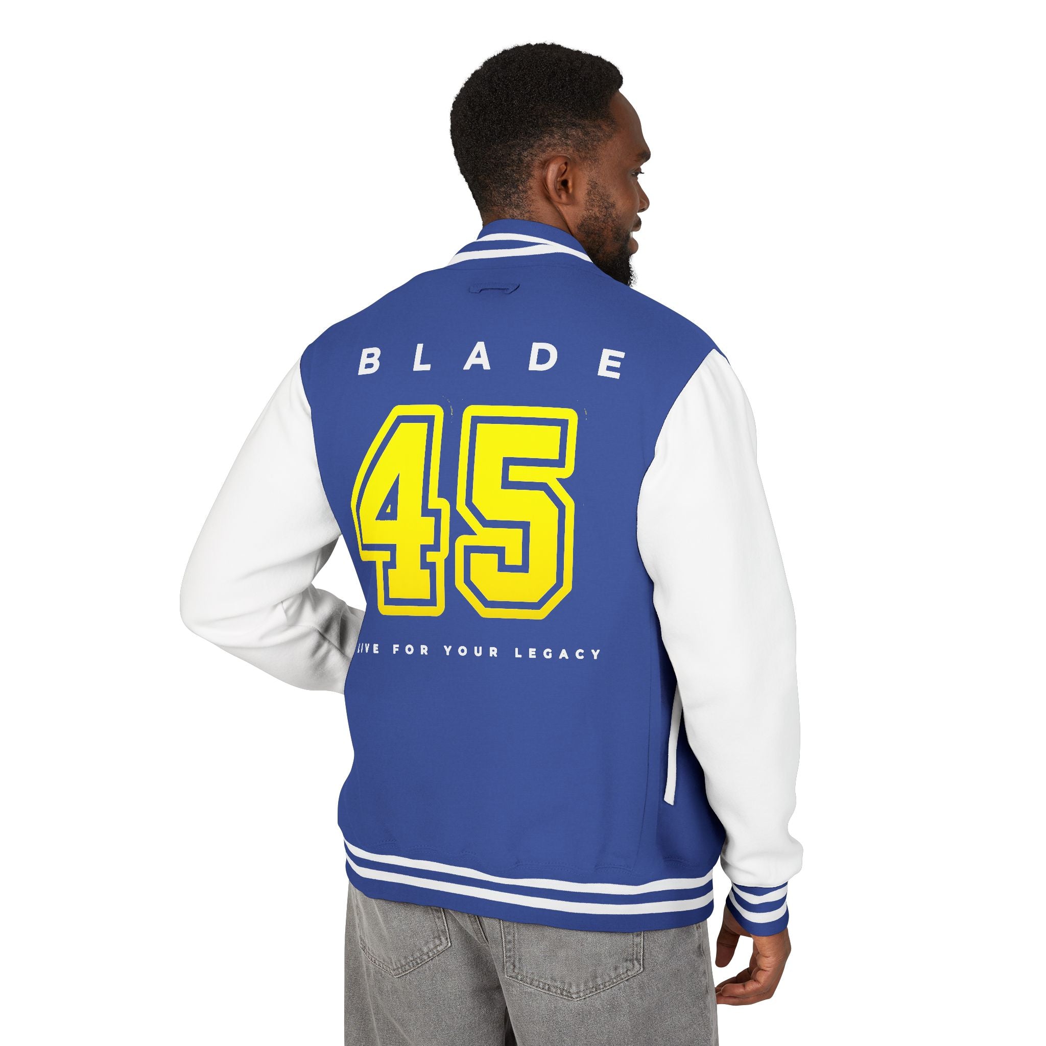 Blade 45 Golden Yellow/White Letterman Jacket