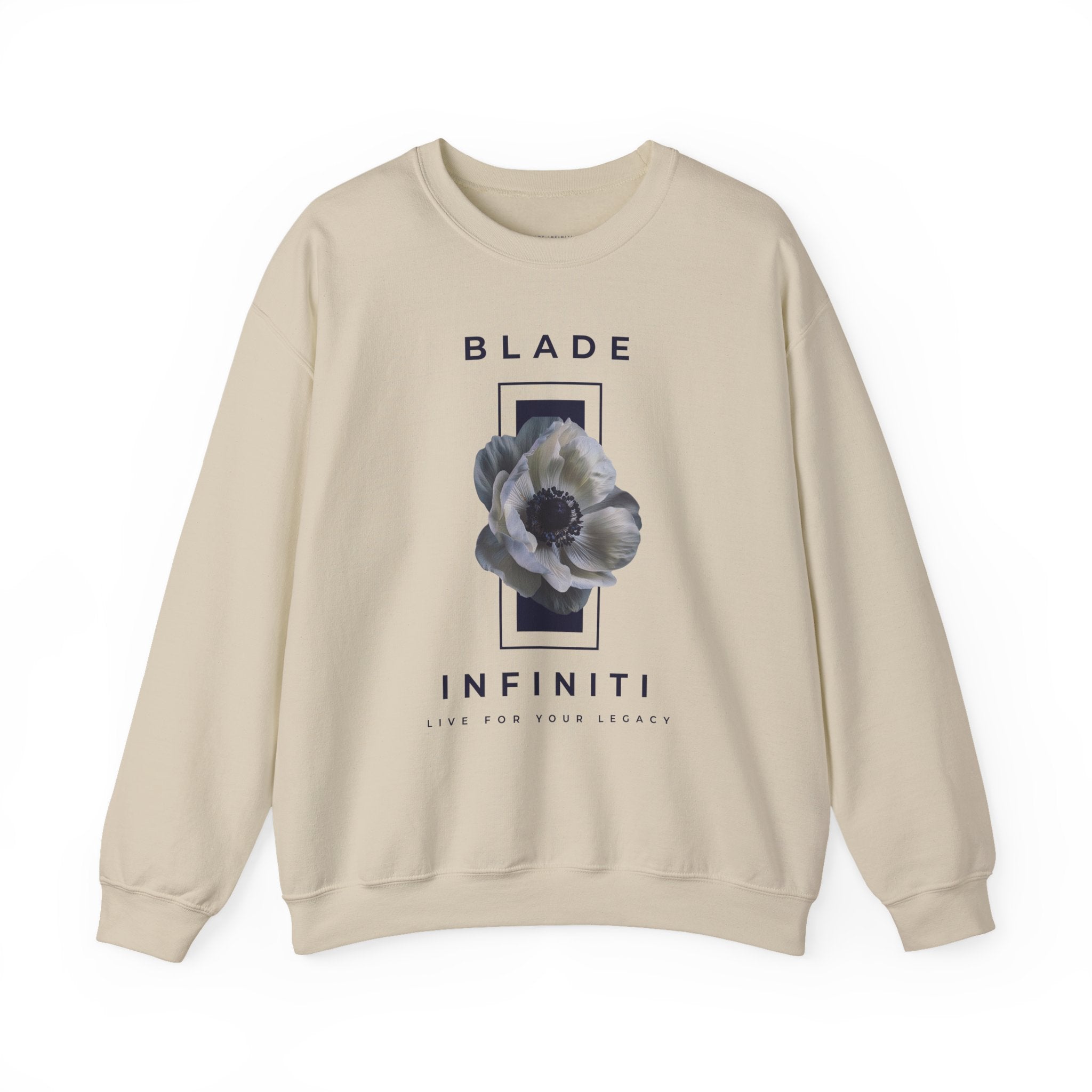 Essence of Infiniti Navy/Dark/White Floral Unisex Crewneck Sweater