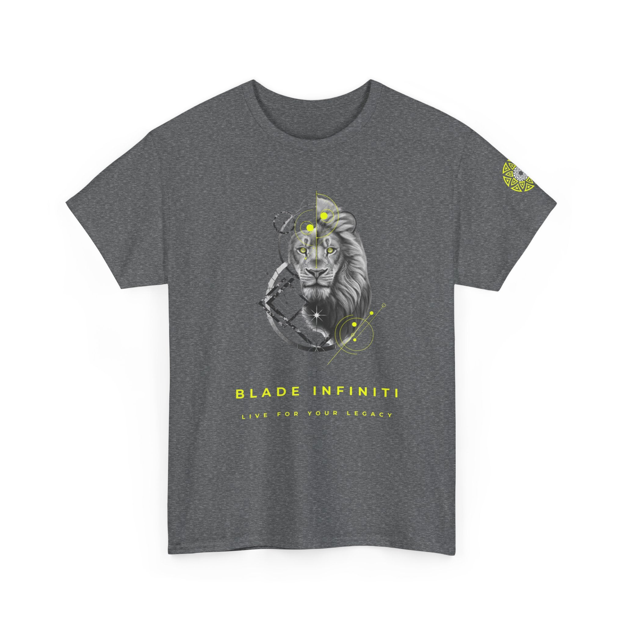 Geometric King Lion Neon Green TX T-Shirt