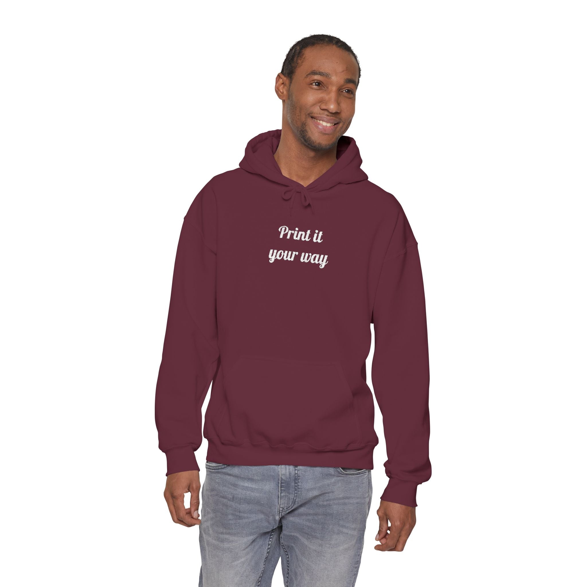 Custom Embroidered Unisex Hoodie – Ethically Sourced Cotton Blend
