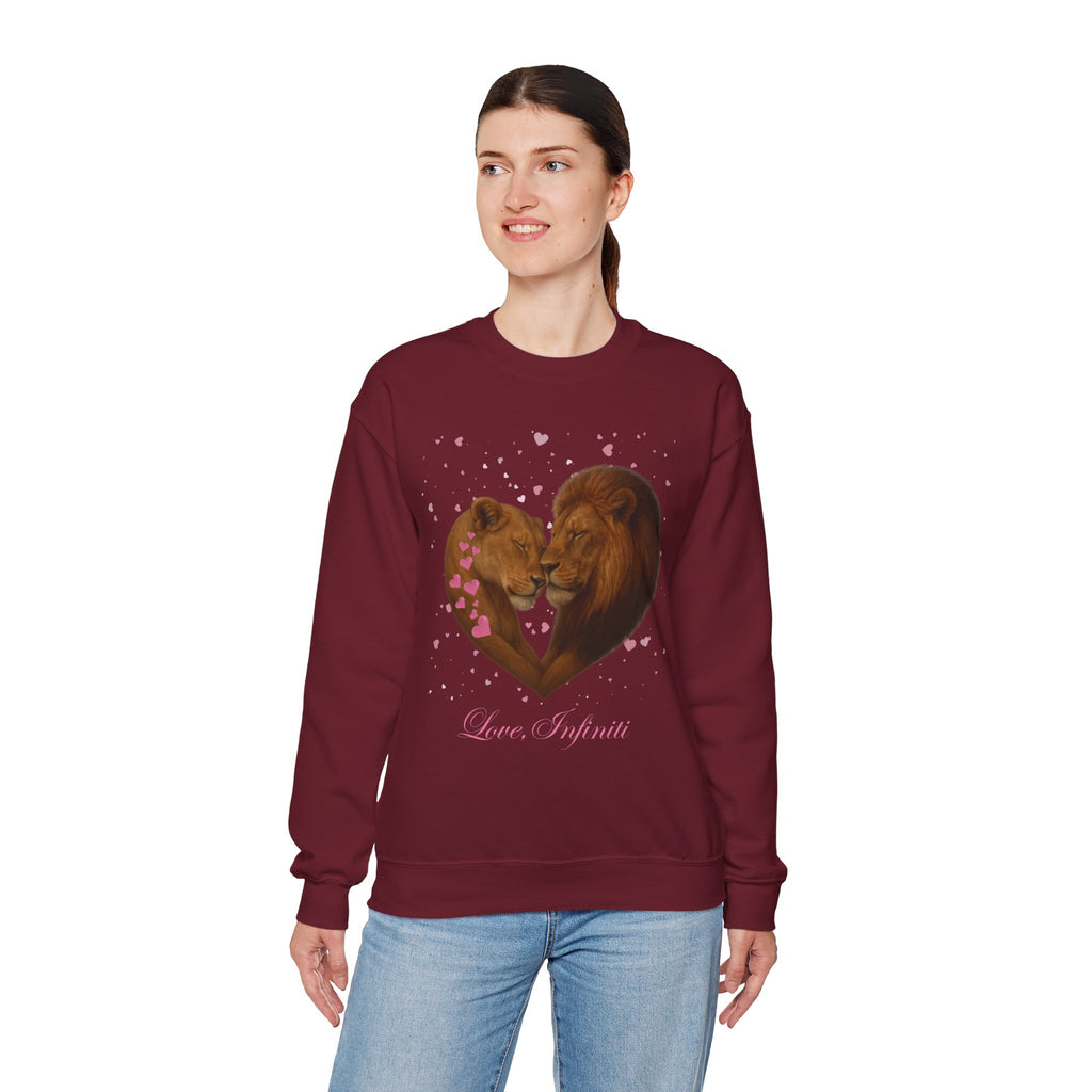Lion Hearts - Love, Infiniti Unisex Crewneck Sweater