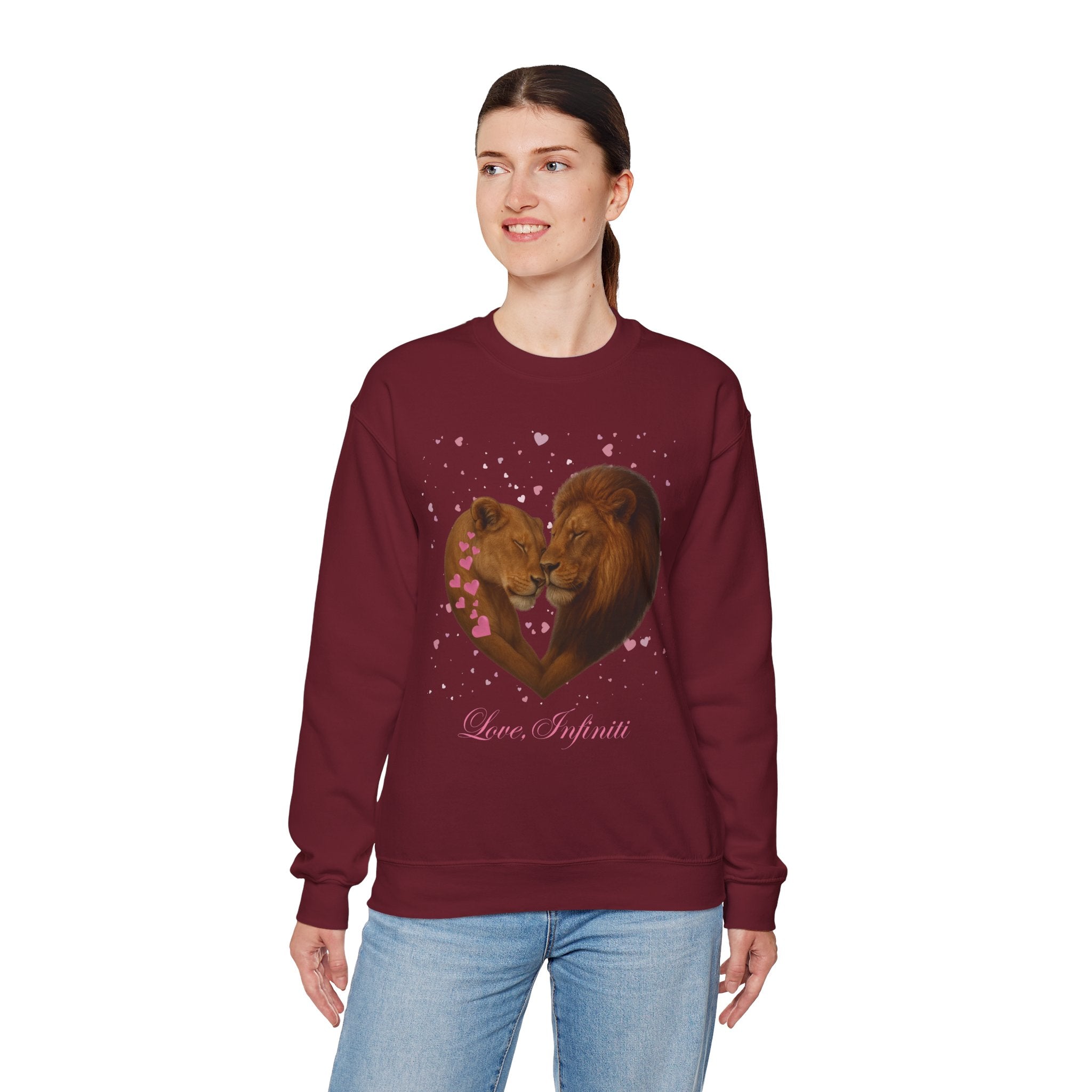 Lion Hearts - Love, Infiniti Unisex Crewneck Sweater