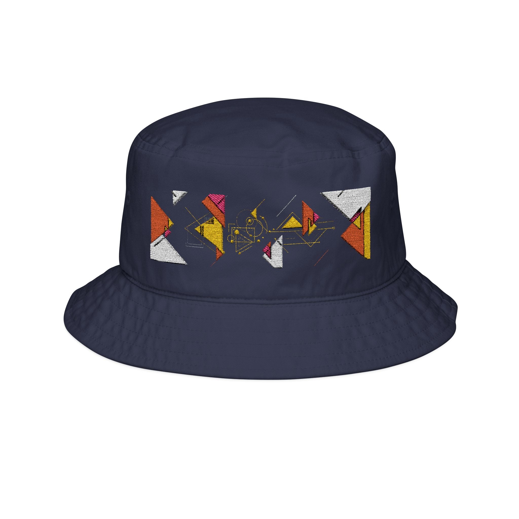 Geometric Odyssey Pink/Green Bucket Hat (Embroidery)