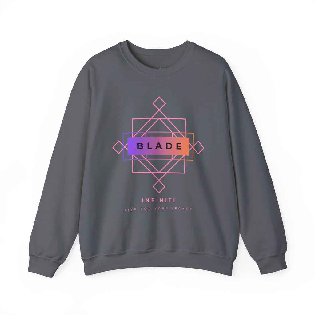 Geometric Infiniti Pink/Purple Ombre Unisex Crewneck Sweater